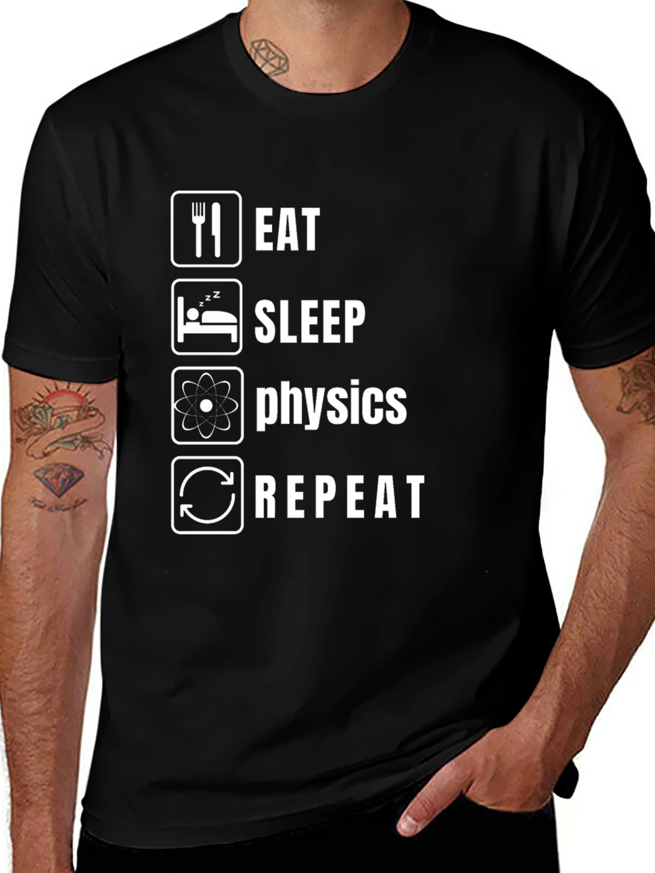 Eat Sleep Physics Repeat Funny T-Shirt