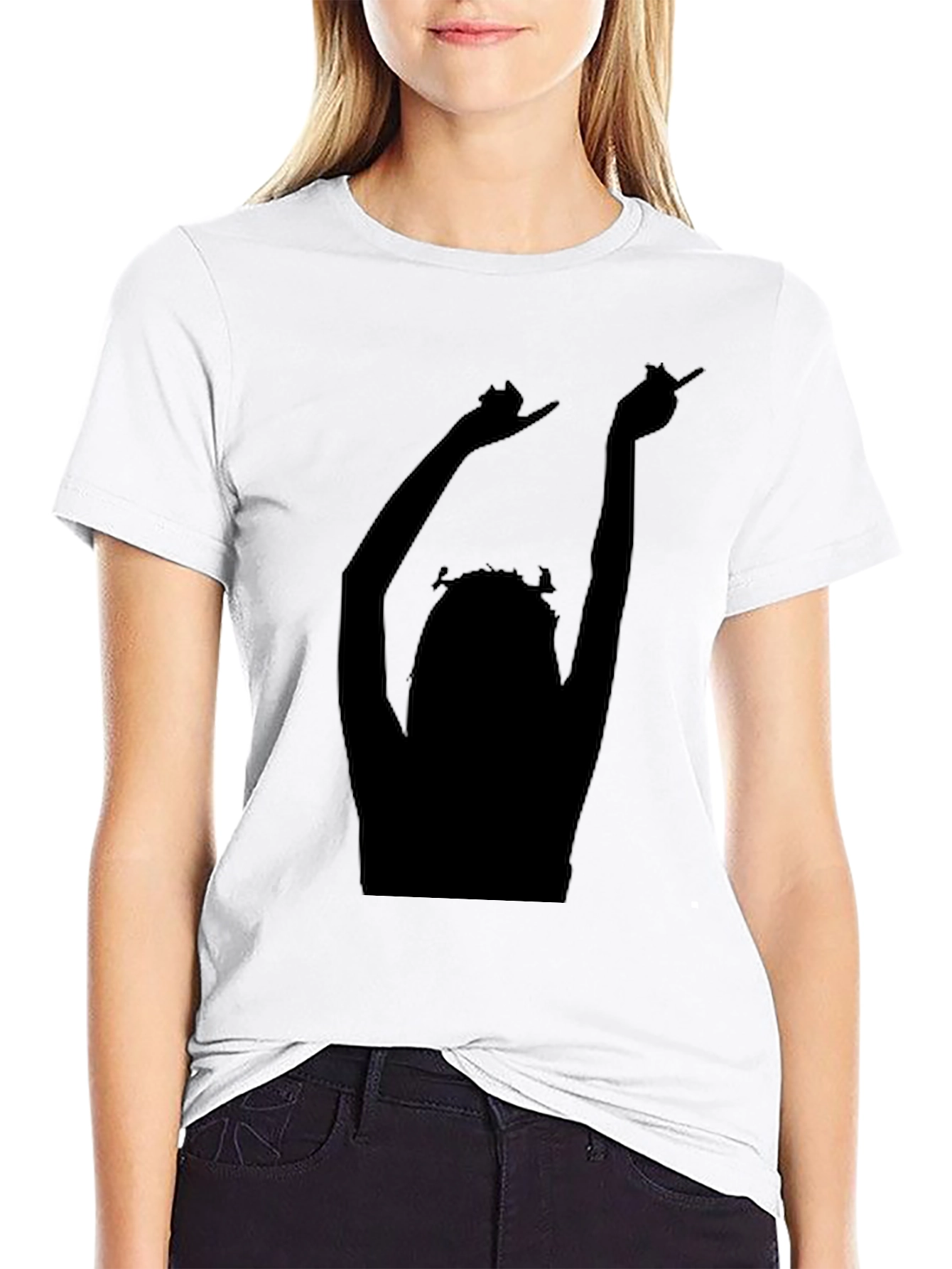 Silhouette Graphic Tee - Black Cotton Comfort Fit