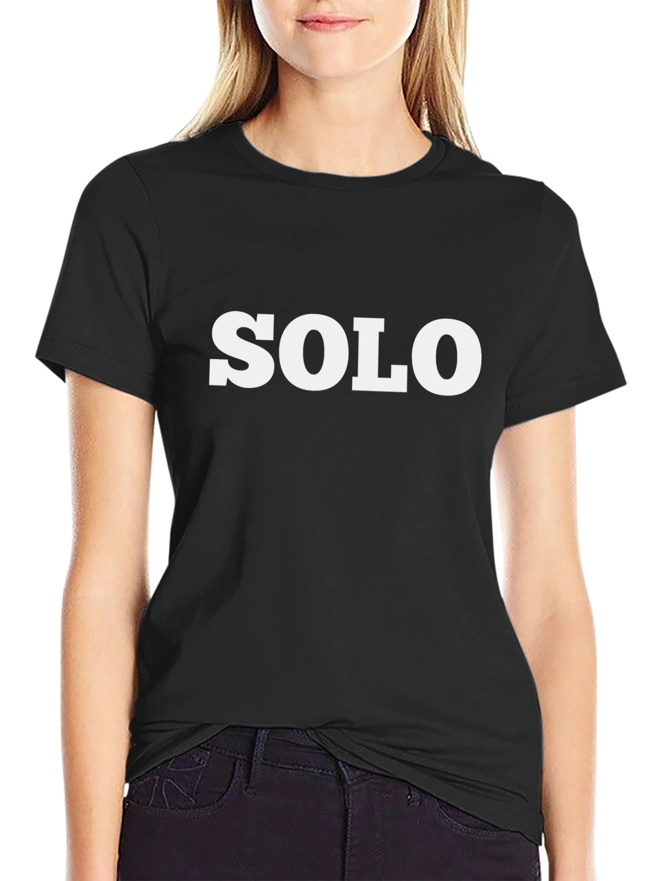 SOLO Graphic Tee - Black Crew Neck T-Shirt