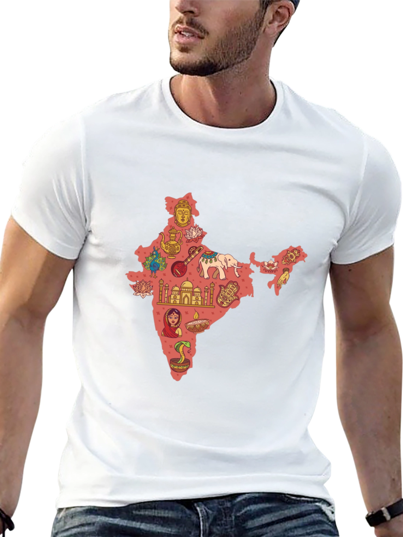 India Map Print T-Shirt