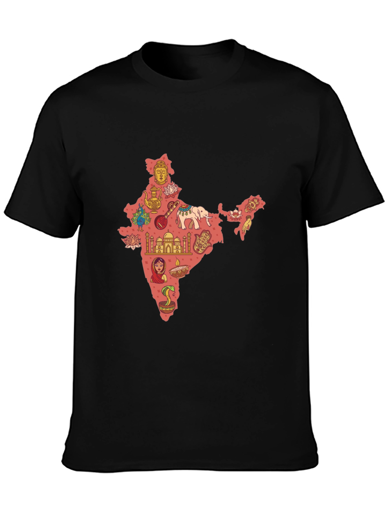 India Map Print T-Shirt