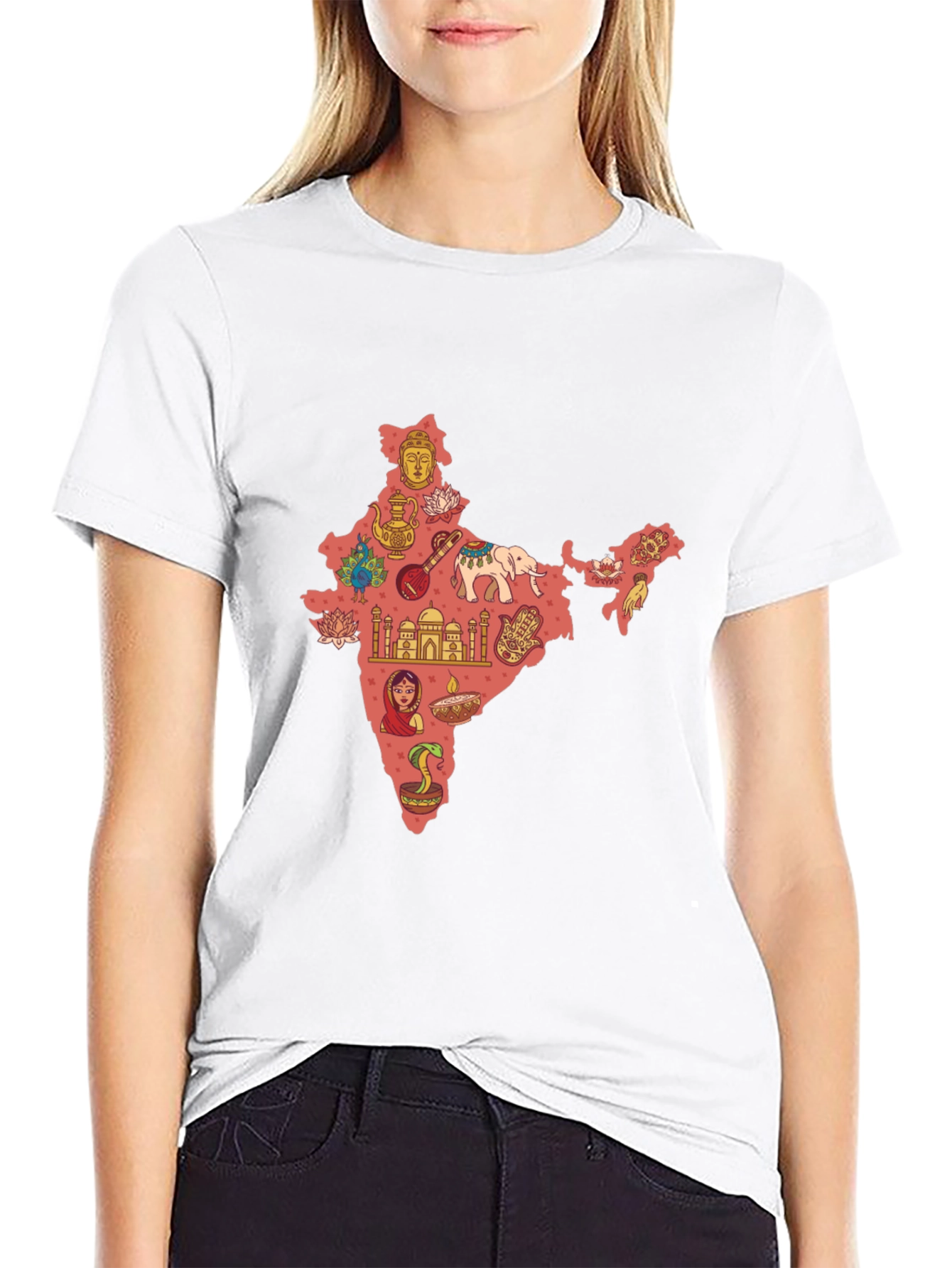India Map Print T-Shirt