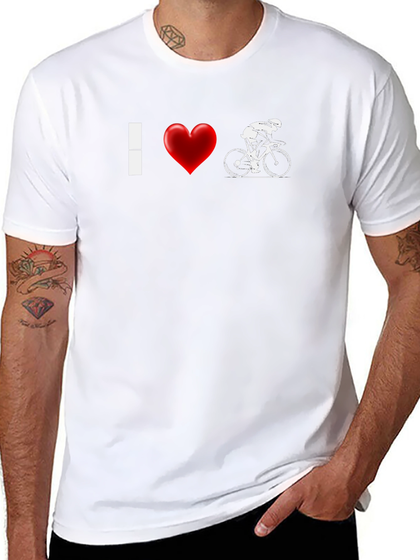 I Heart Biking T-Shirt - Cycling Fan Apparel