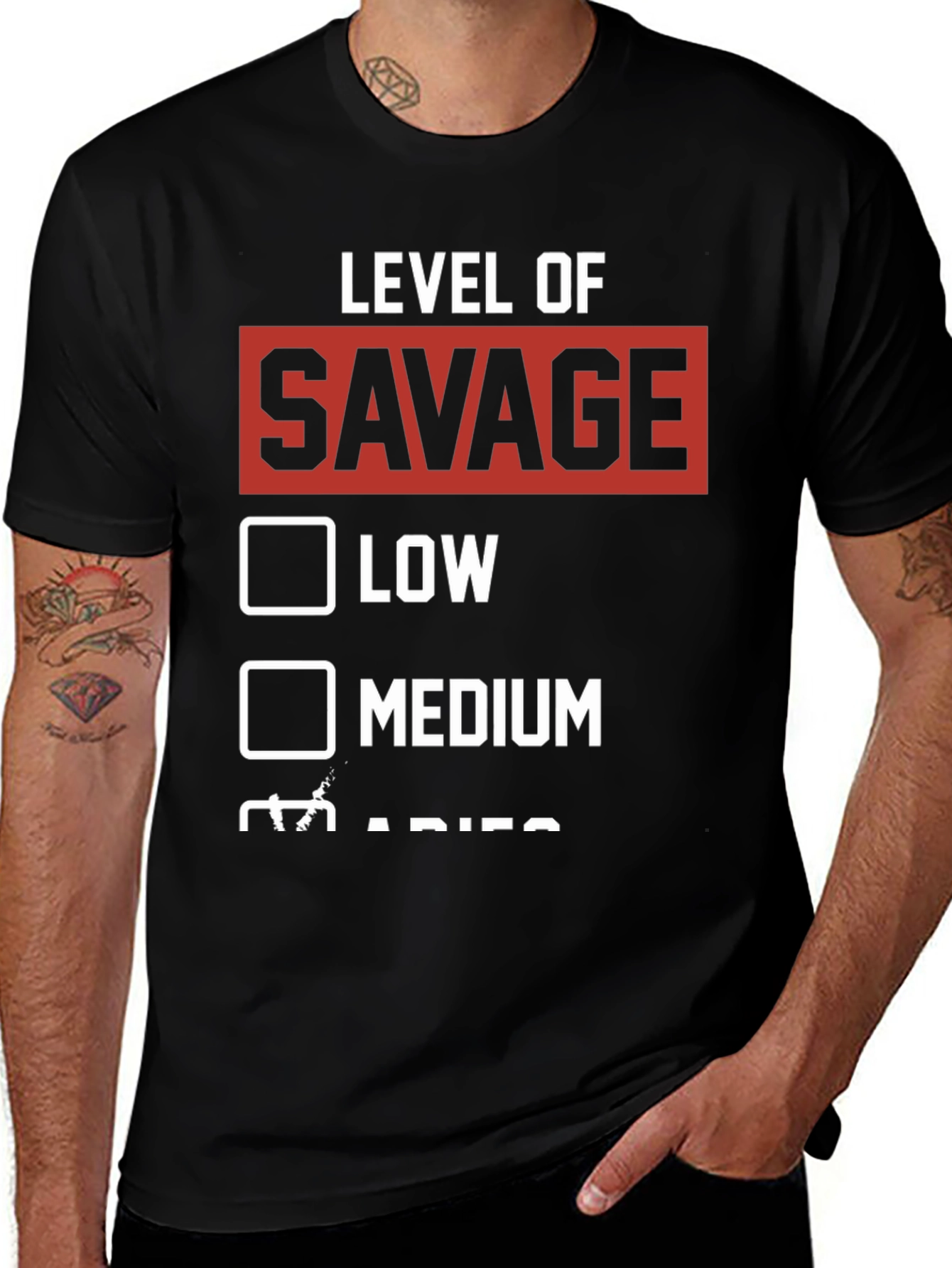 Level of Savage Graphic Tee - Black