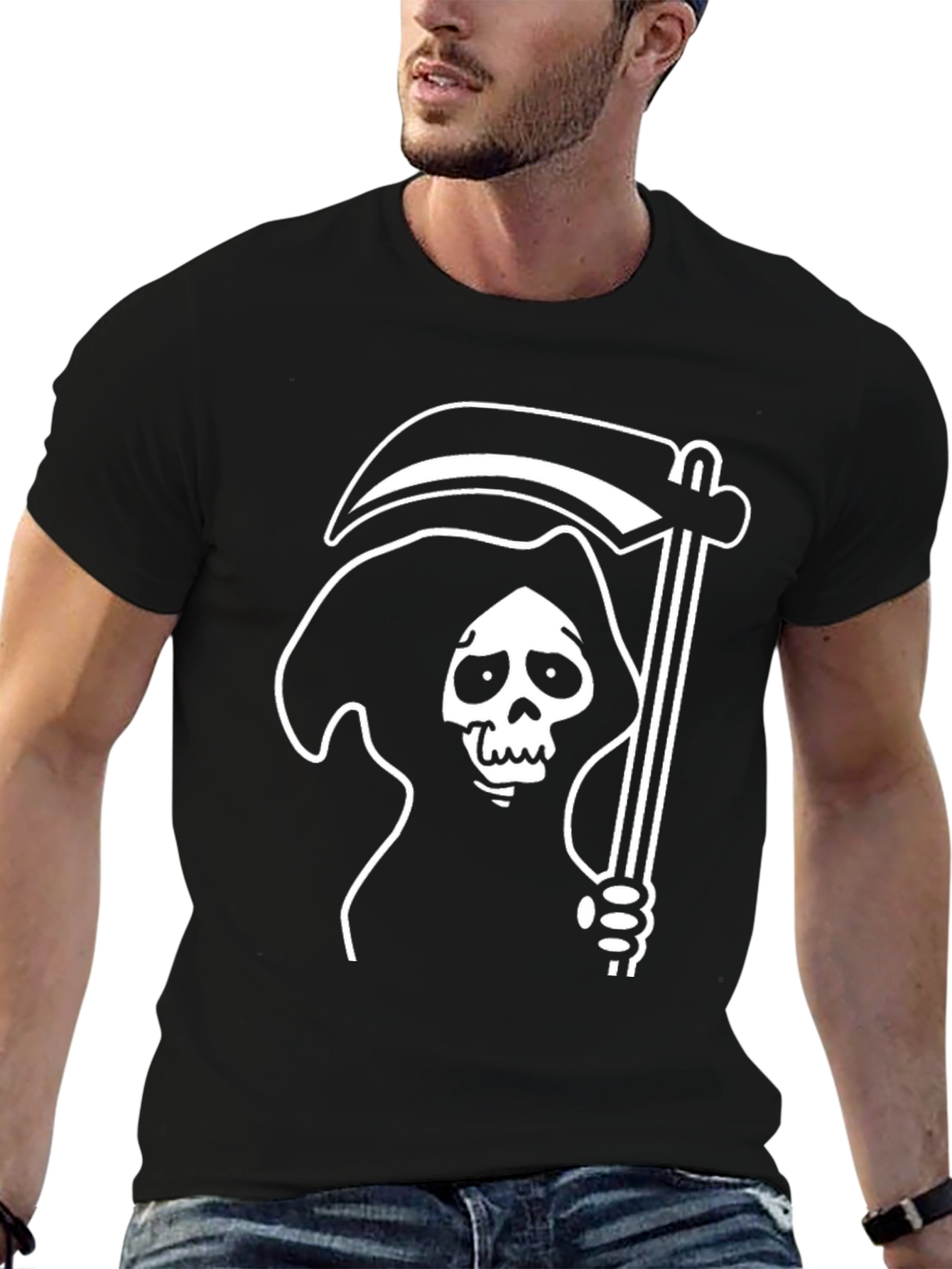 Grim Reaper Graphic Black T-Shirt