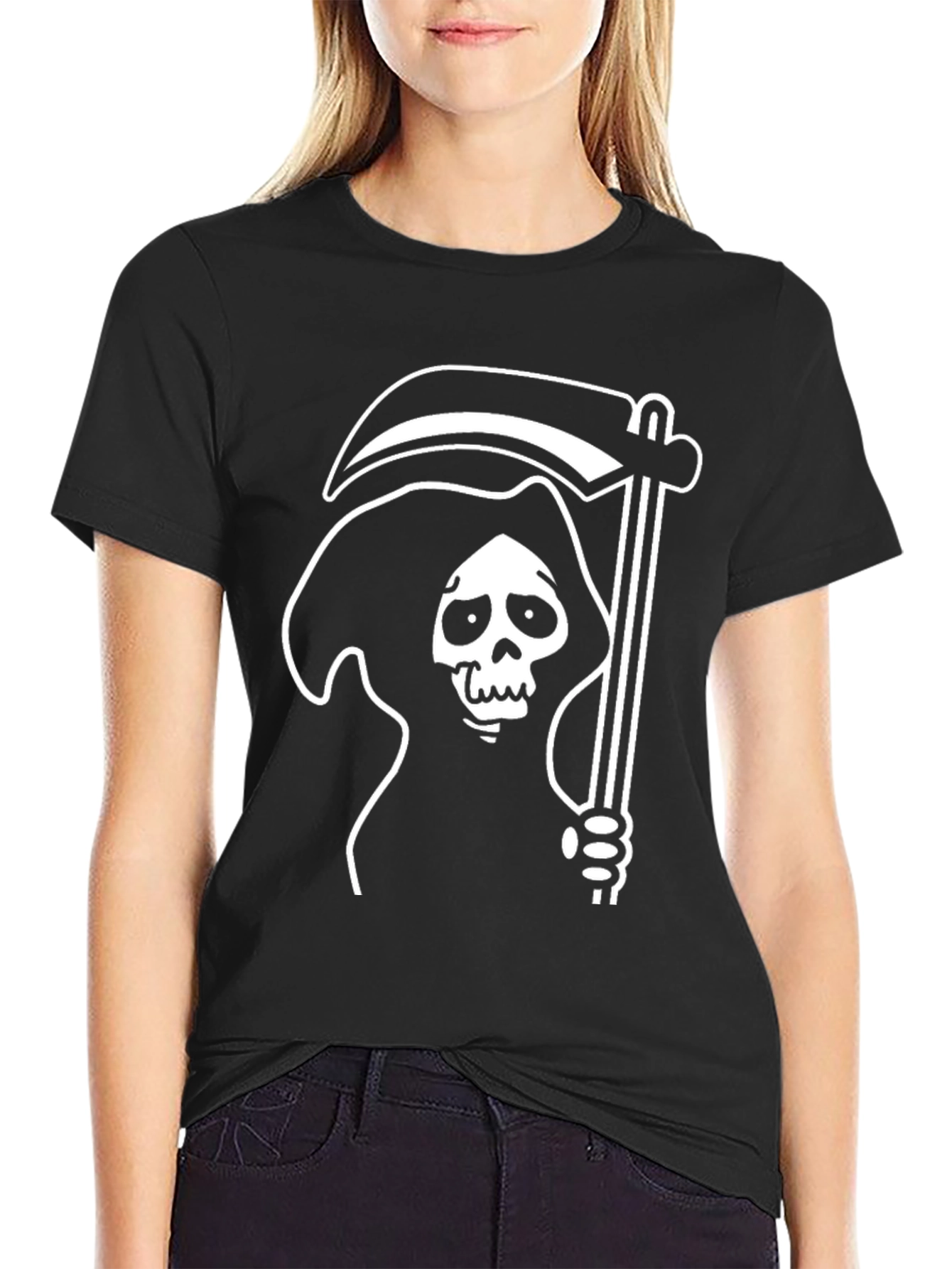 Grim Reaper Graphic Black T-Shirt