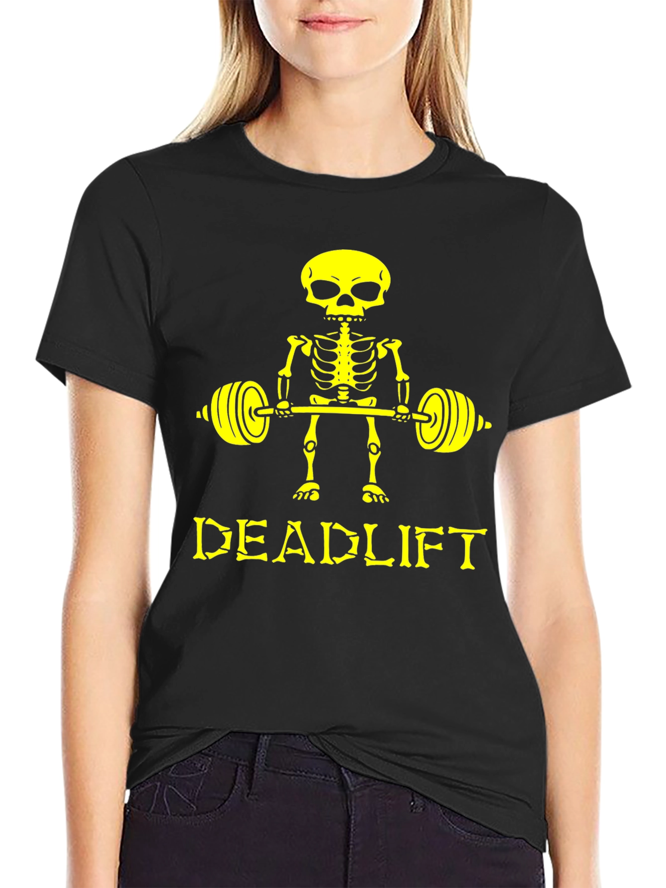 Deadlift Skeleton Graphic T-Shirt - Weightlifting Humor