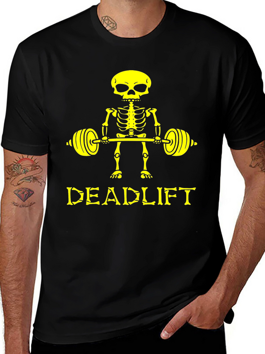 Deadlift Skeleton Graphic T-Shirt - Weightlifting Humor