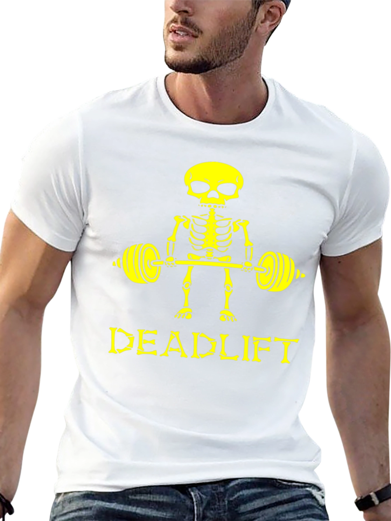 Deadlift Skeleton Graphic T-Shirt - Weightlifting Humor