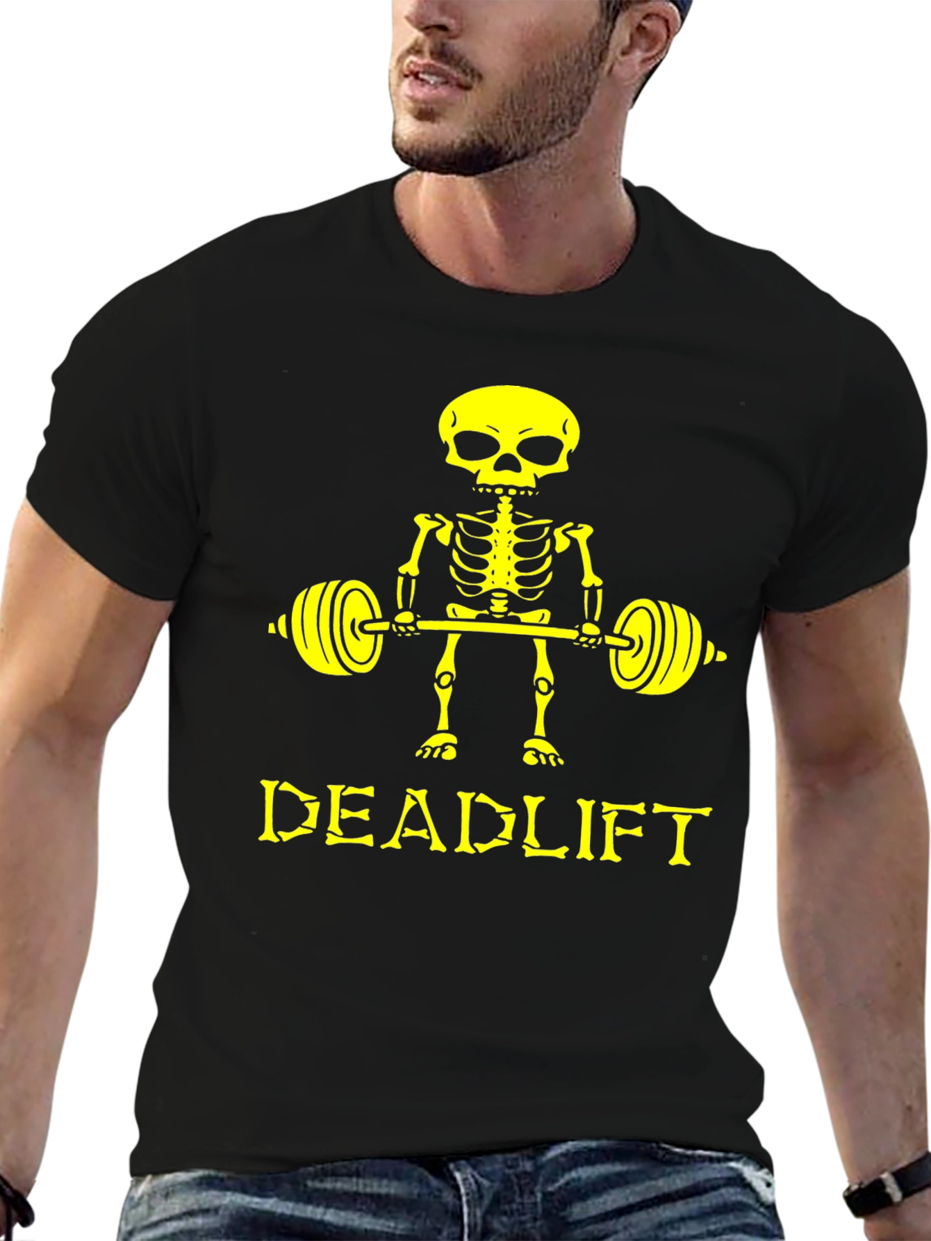 Deadlift Skeleton Graphic T-Shirt - Weightlifting Humor