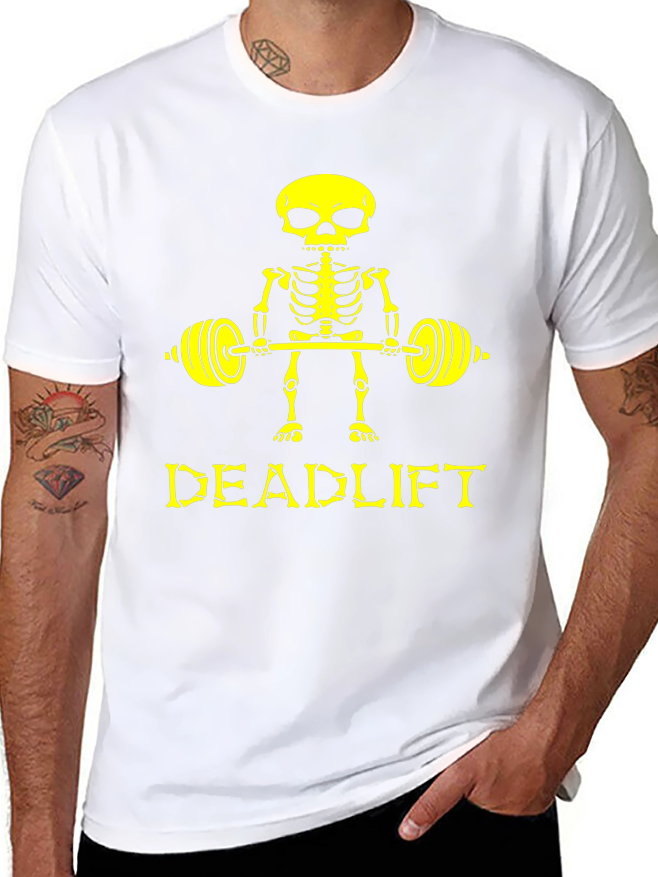 Deadlift Skeleton Graphic T-Shirt - Weightlifting Humor