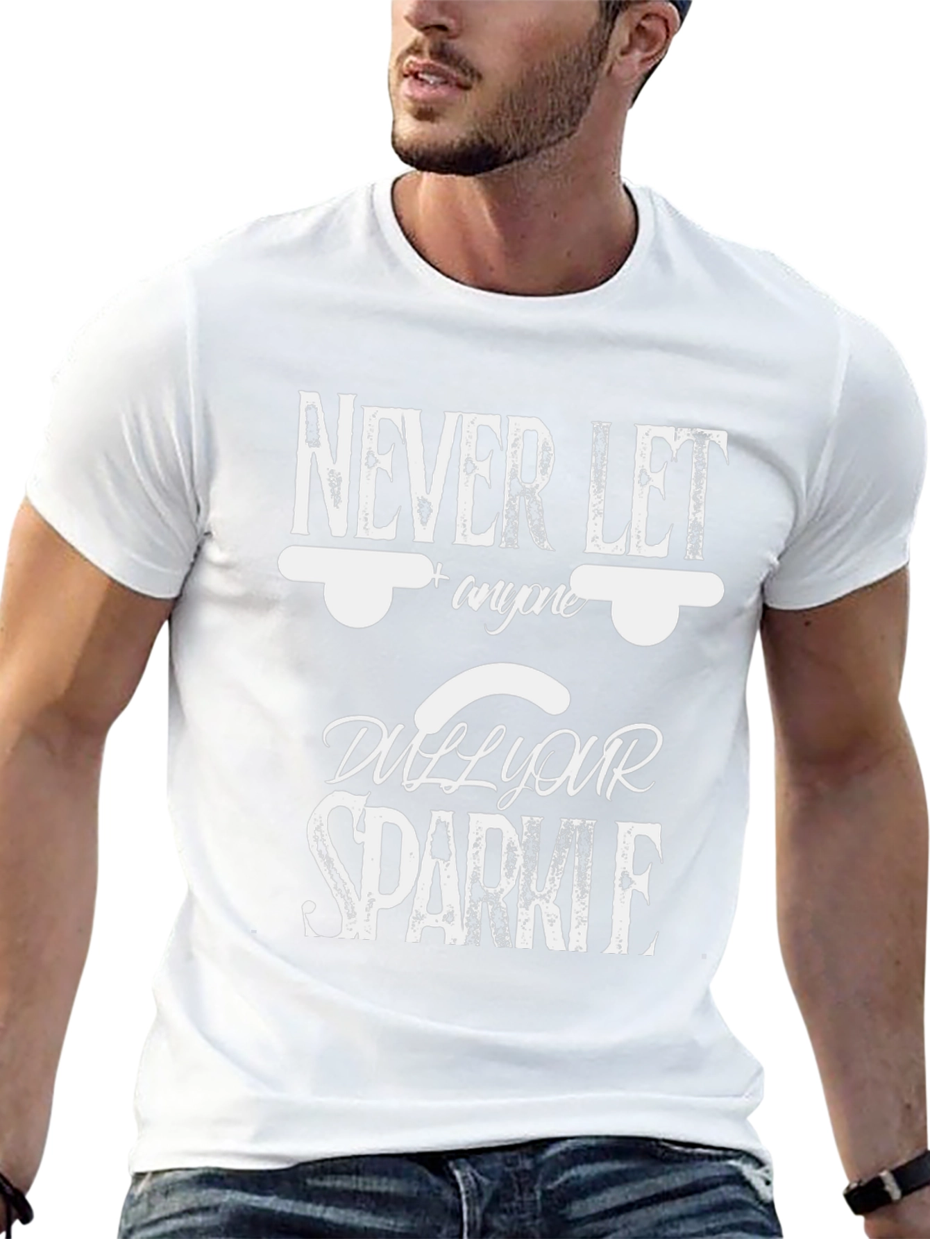 Never Let Anyone Dull Your Sparkle Black Tee