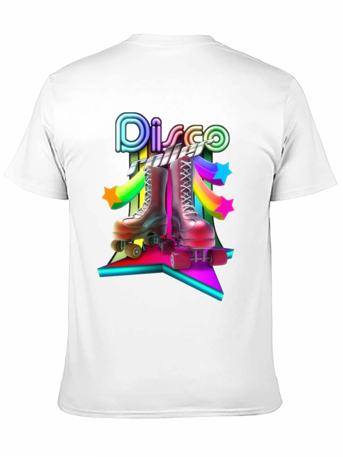 Disco Roller Skate T-Shirt - Retro 80s Style