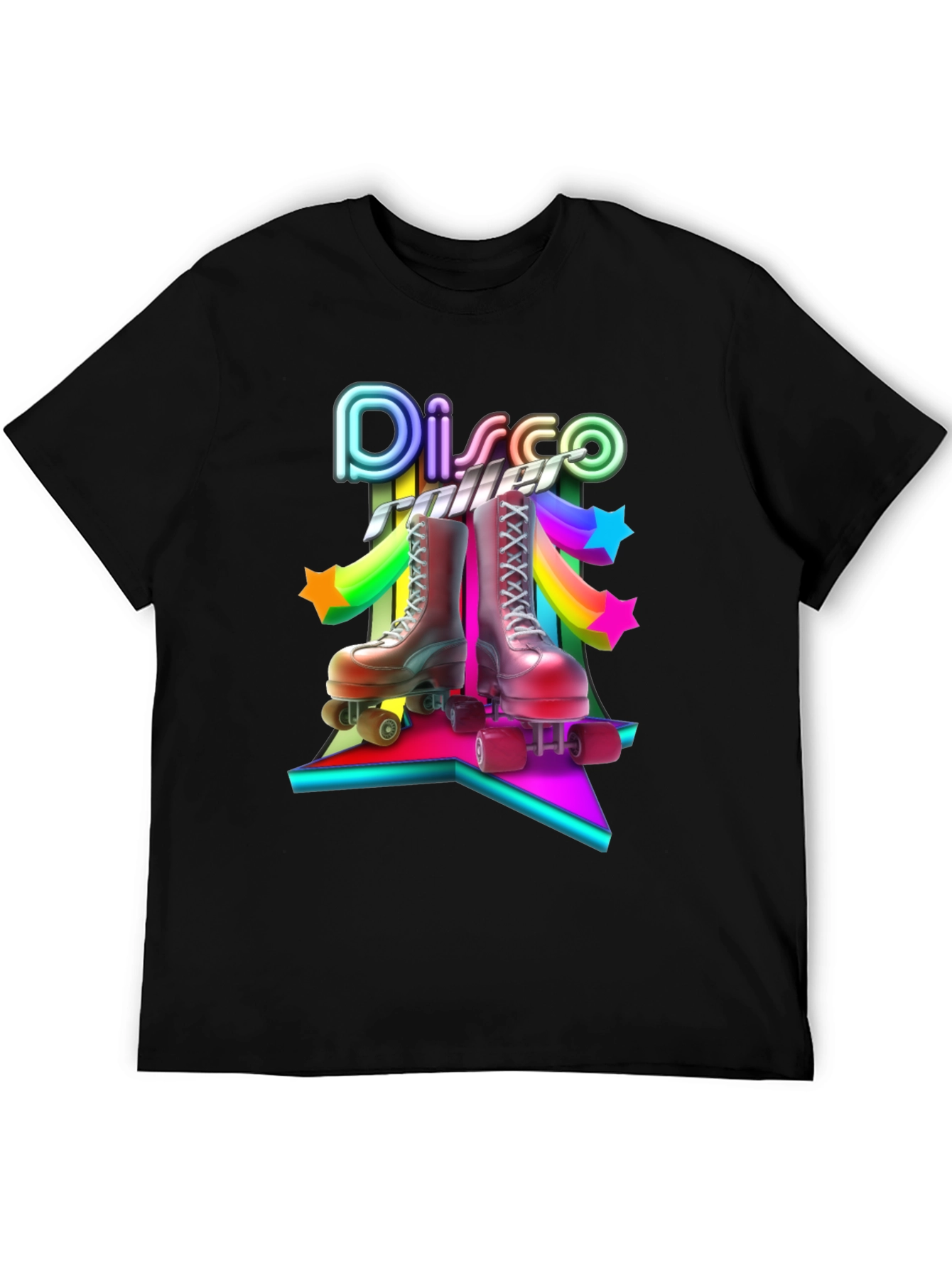 Disco Roller Skate T-Shirt - Retro 80s Style
