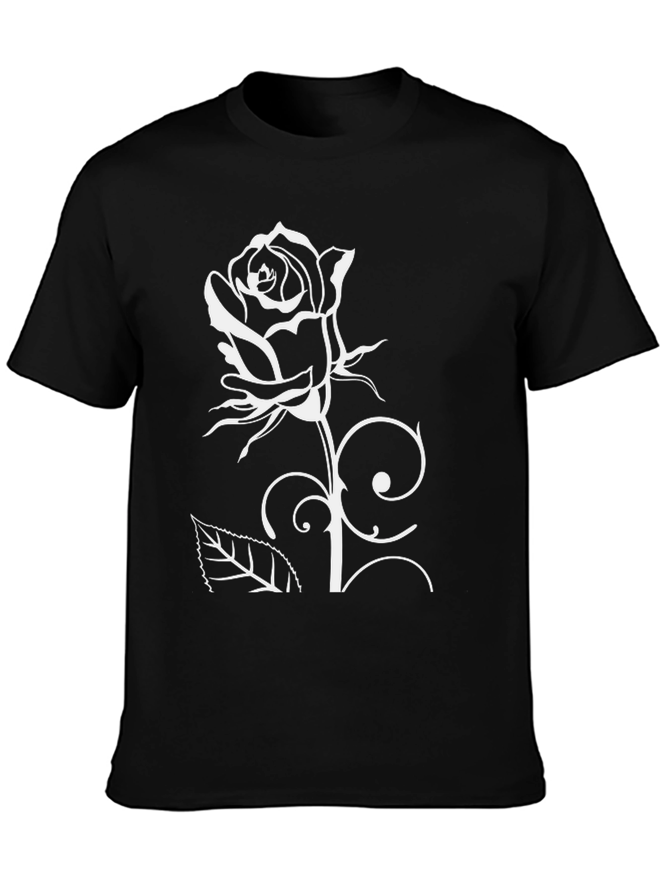 Black Rose Graphic Tee - Stylish Mens Shirt