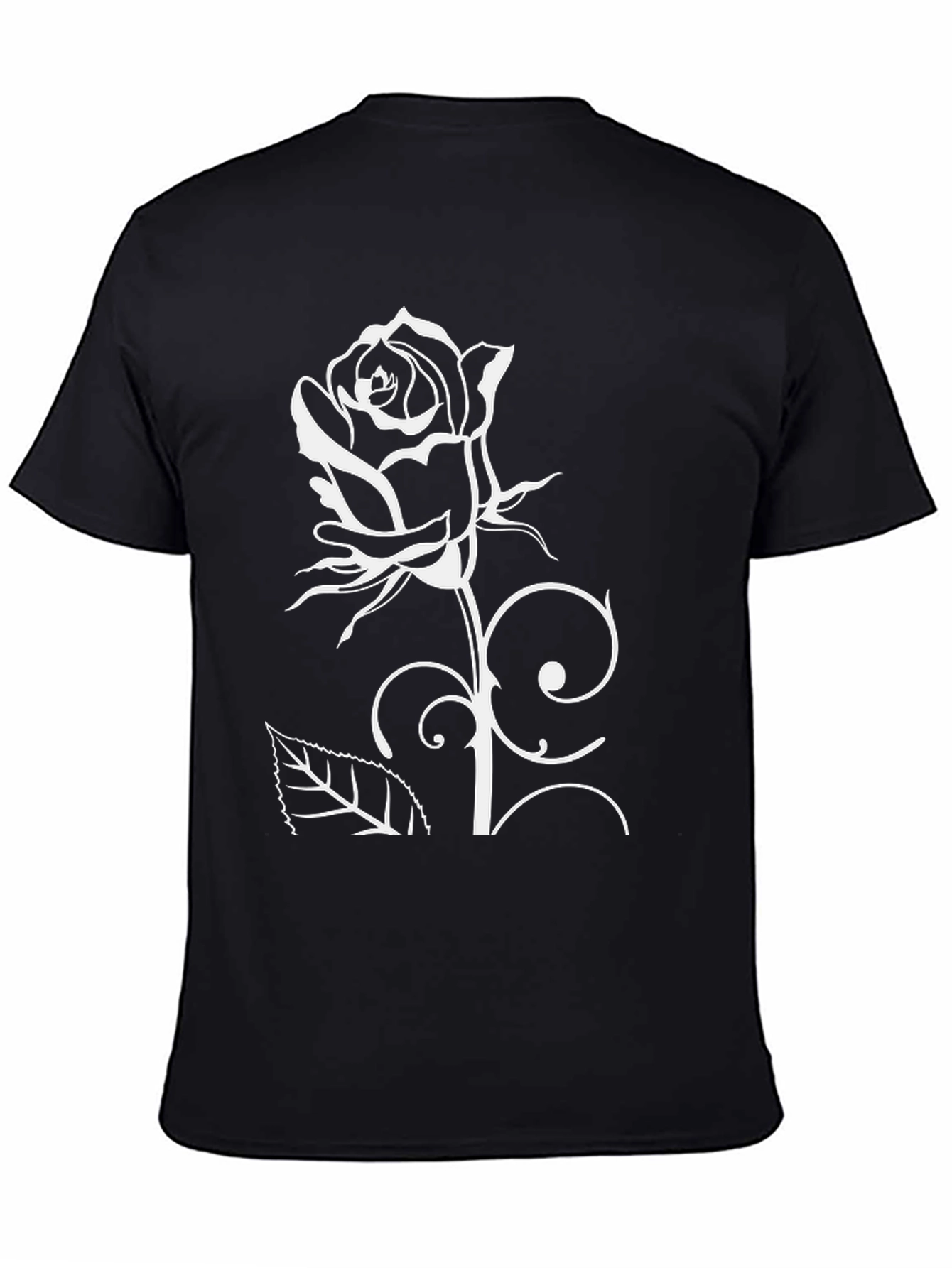 Black Rose Graphic Tee - Stylish Mens Shirt