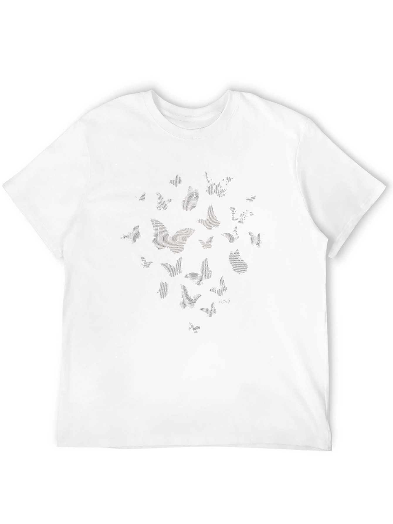 Mens Black Butterfly Graphic Tee