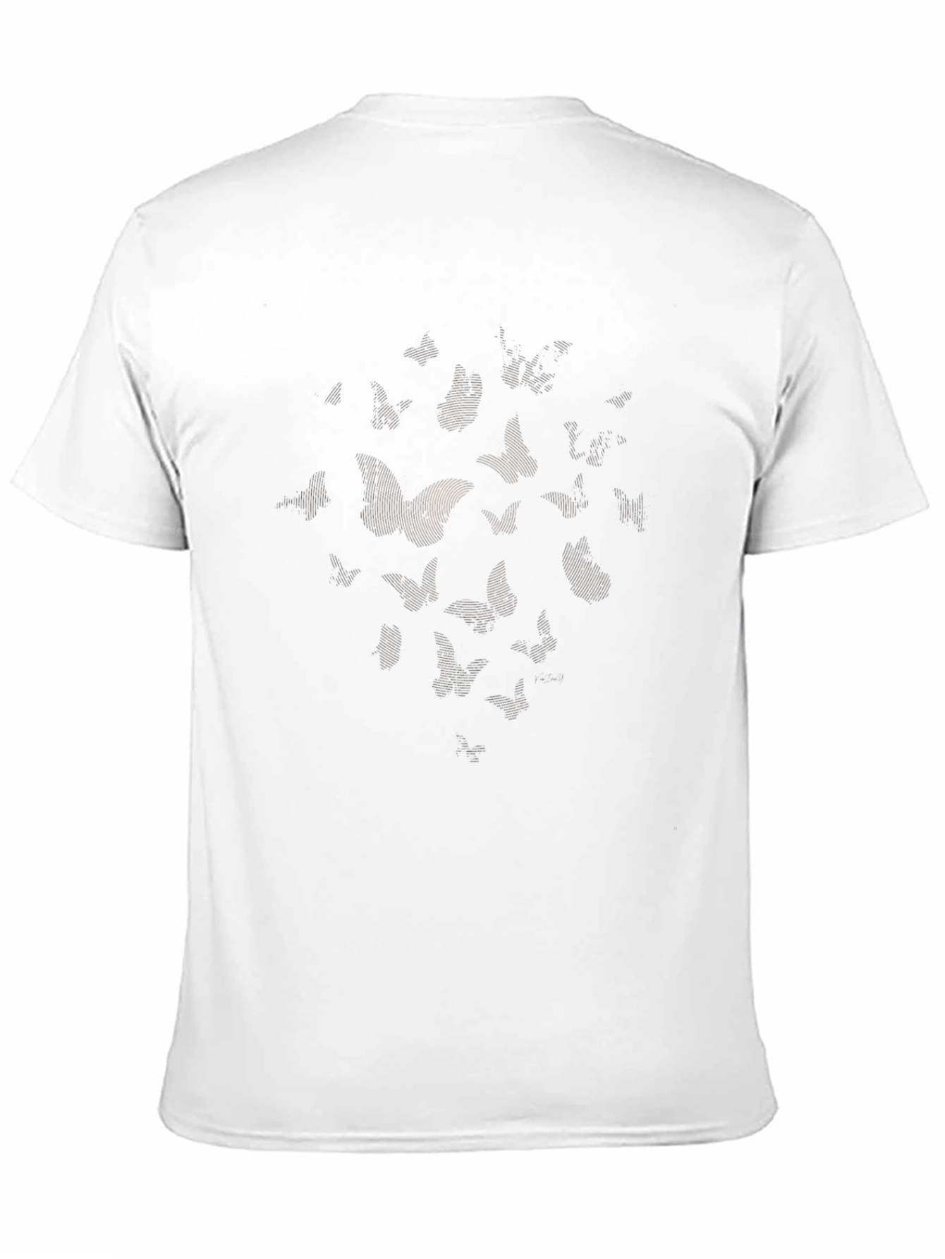 Mens Black Butterfly Graphic Tee