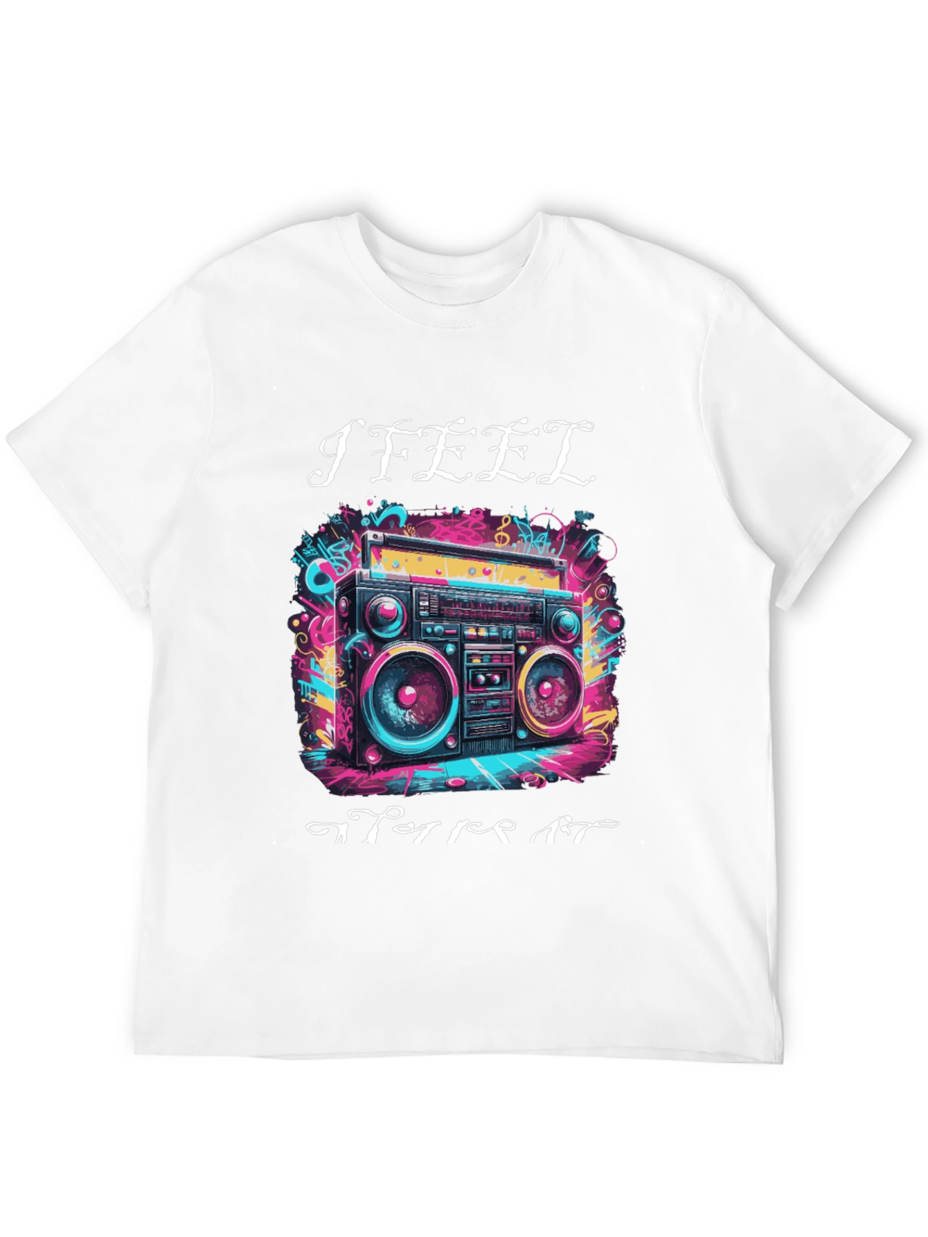 Retro Boombox Graphic Tee - I Feel After It