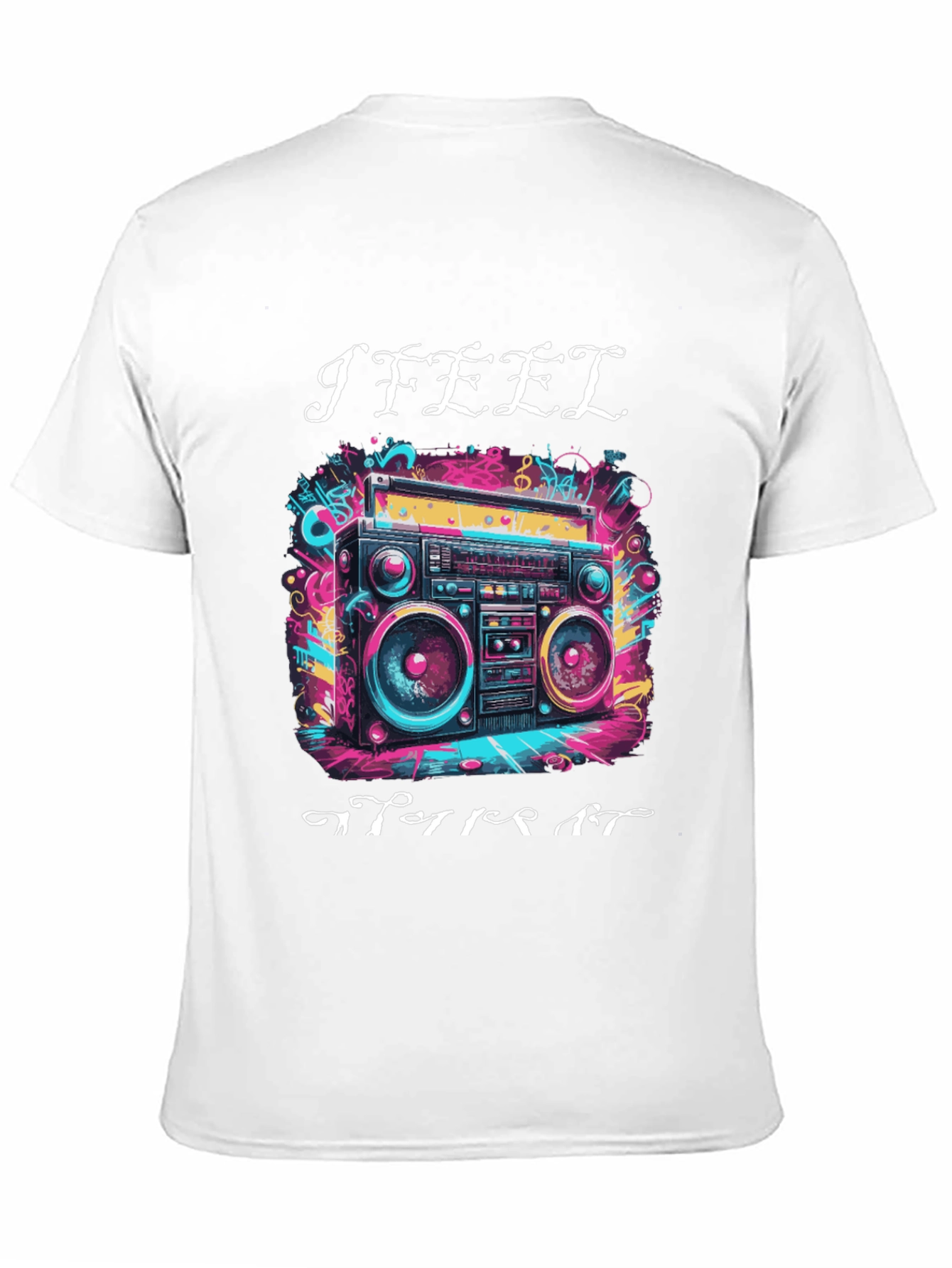 Retro Boombox Graphic Tee - I Feel After It