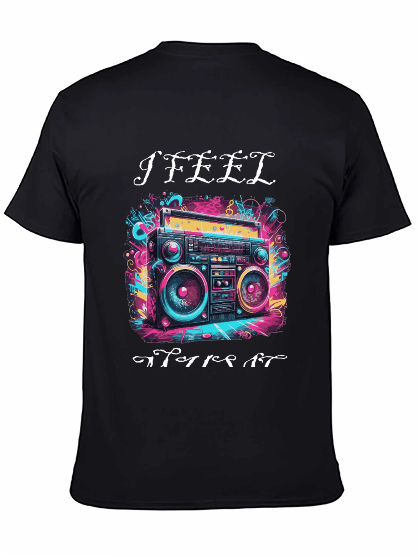 Retro Boombox Graphic Tee - I Feel After It