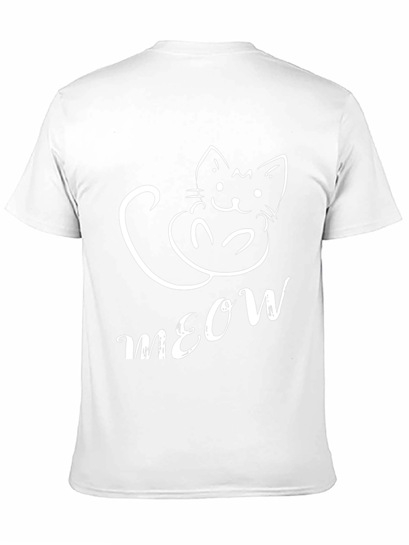 Cute Meow Cat T-Shirt Black