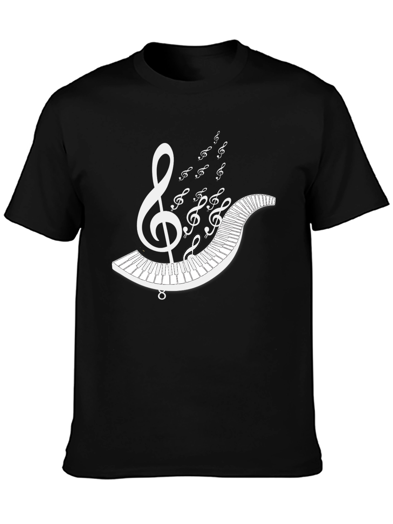 Music Lovers T-Shirt: Piano & Treble Clef