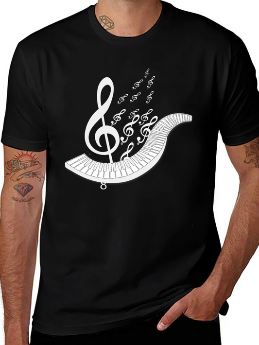 Music Lovers T-Shirt: Piano & Treble Clef