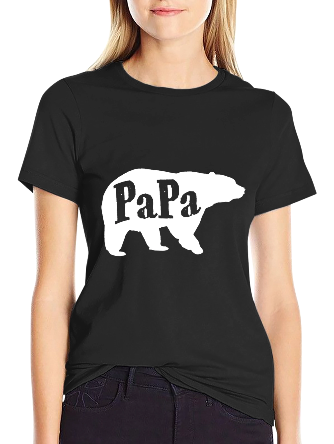 Papa Bear Graphic Tee - Black
