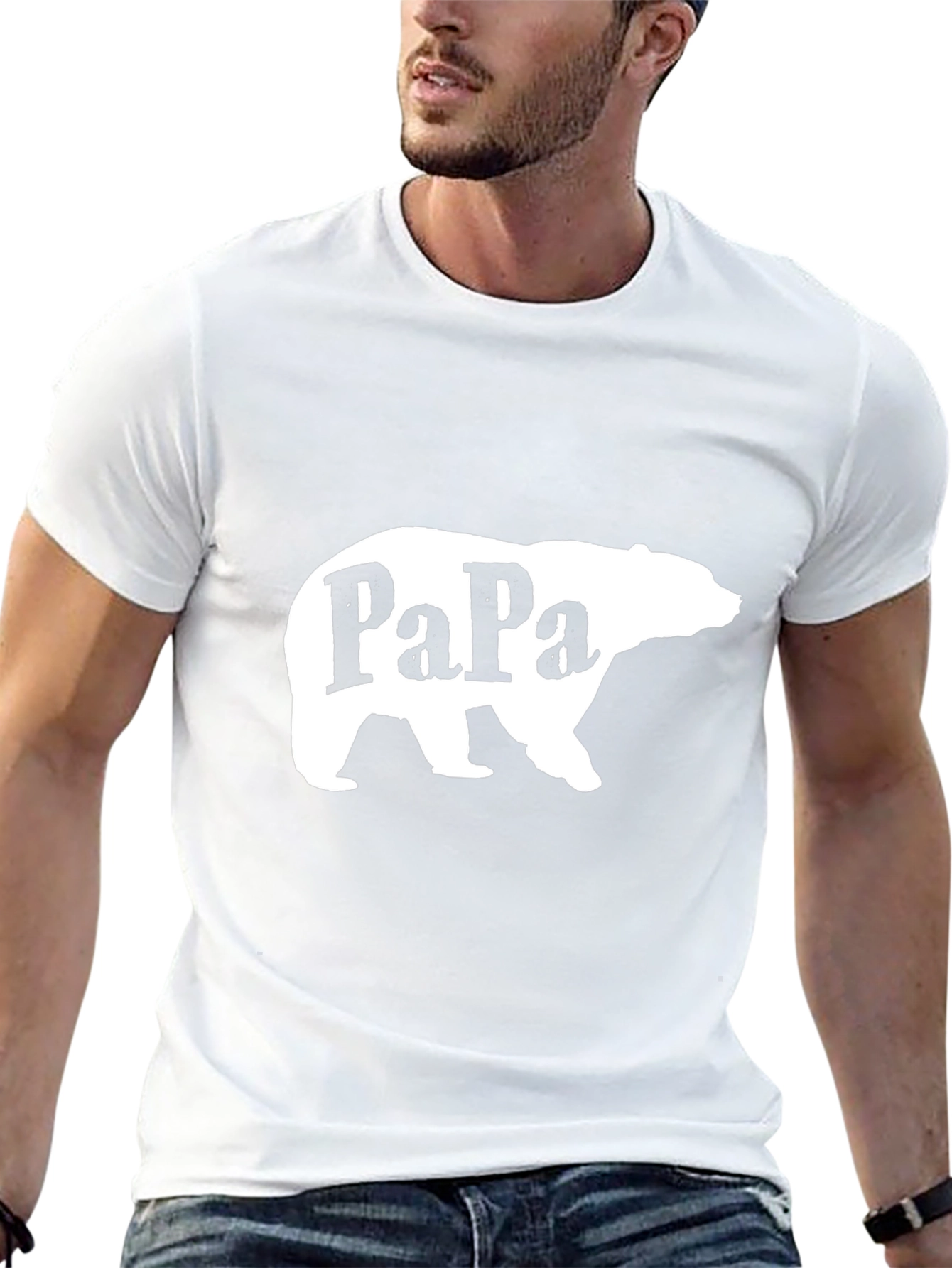 Papa Bear Graphic Tee - Black