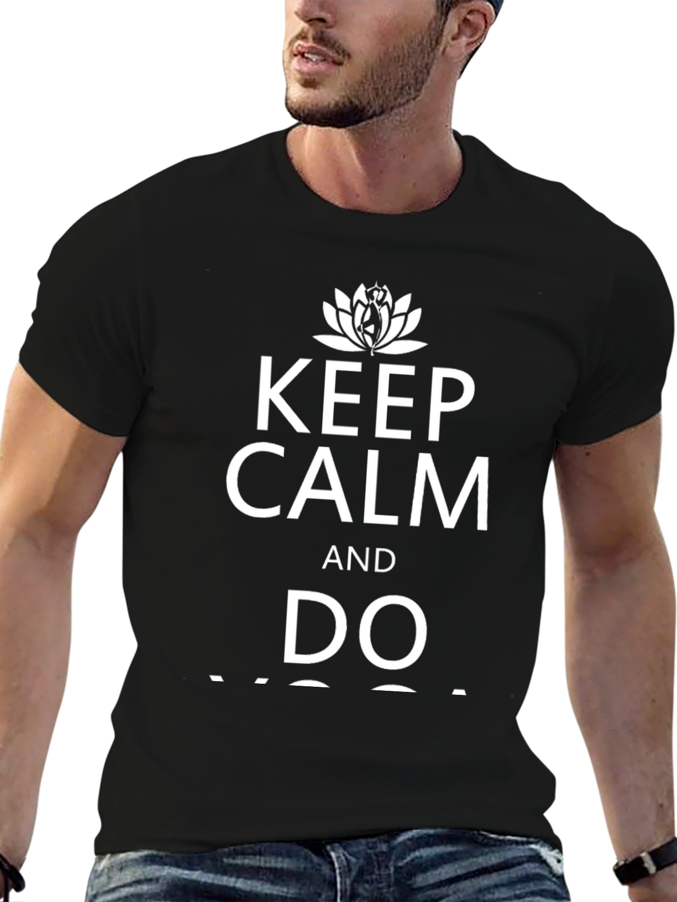 Keep Calm and Do Yoga Black T-Shirt