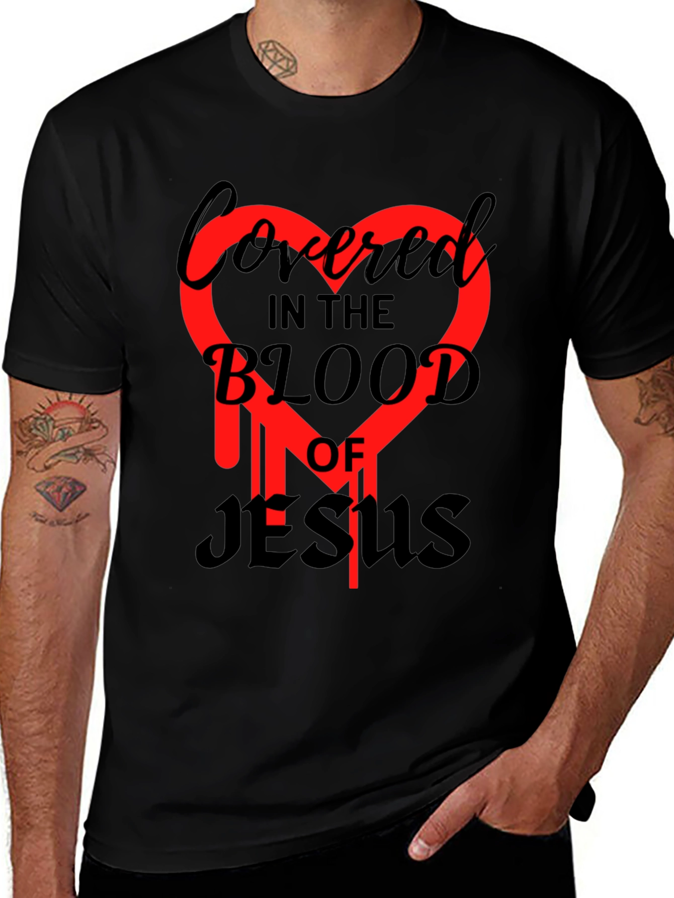 Covered in the Blood of Jesus Graphic Tee