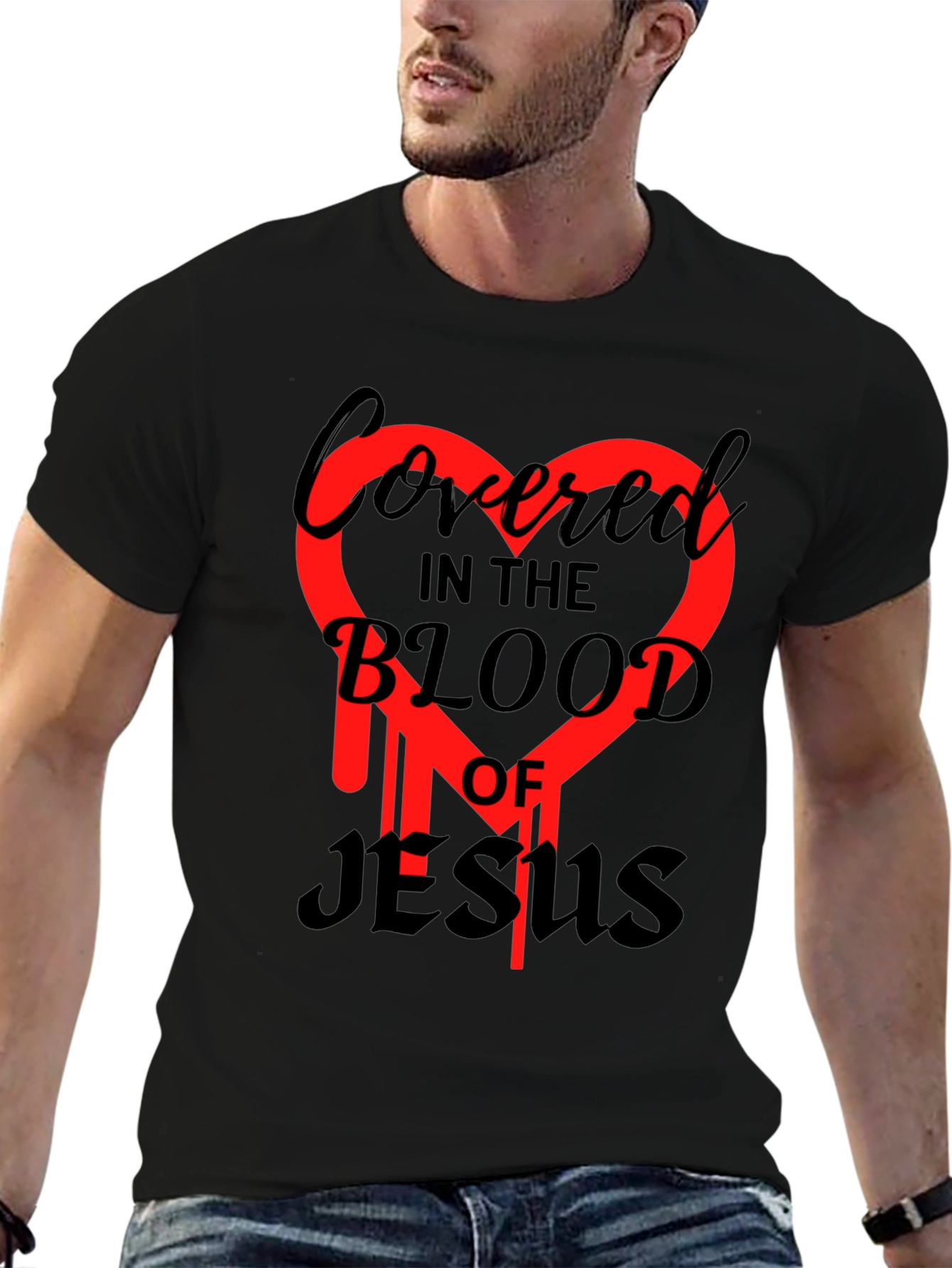 Covered in the Blood of Jesus Graphic Tee