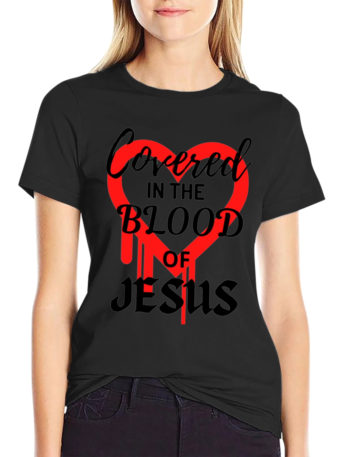 Covered in the Blood of Jesus Graphic Tee