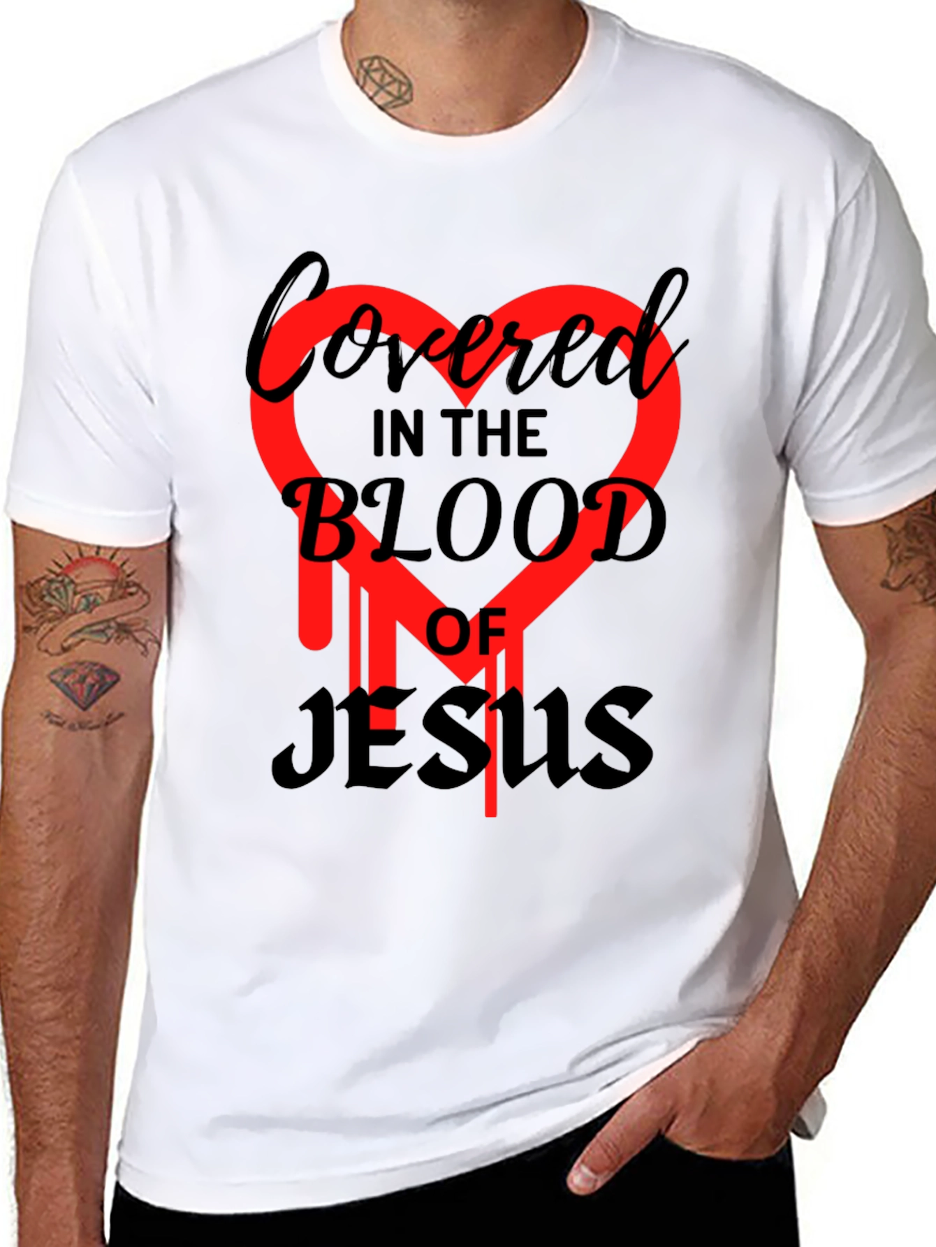Covered in the Blood of Jesus Graphic Tee