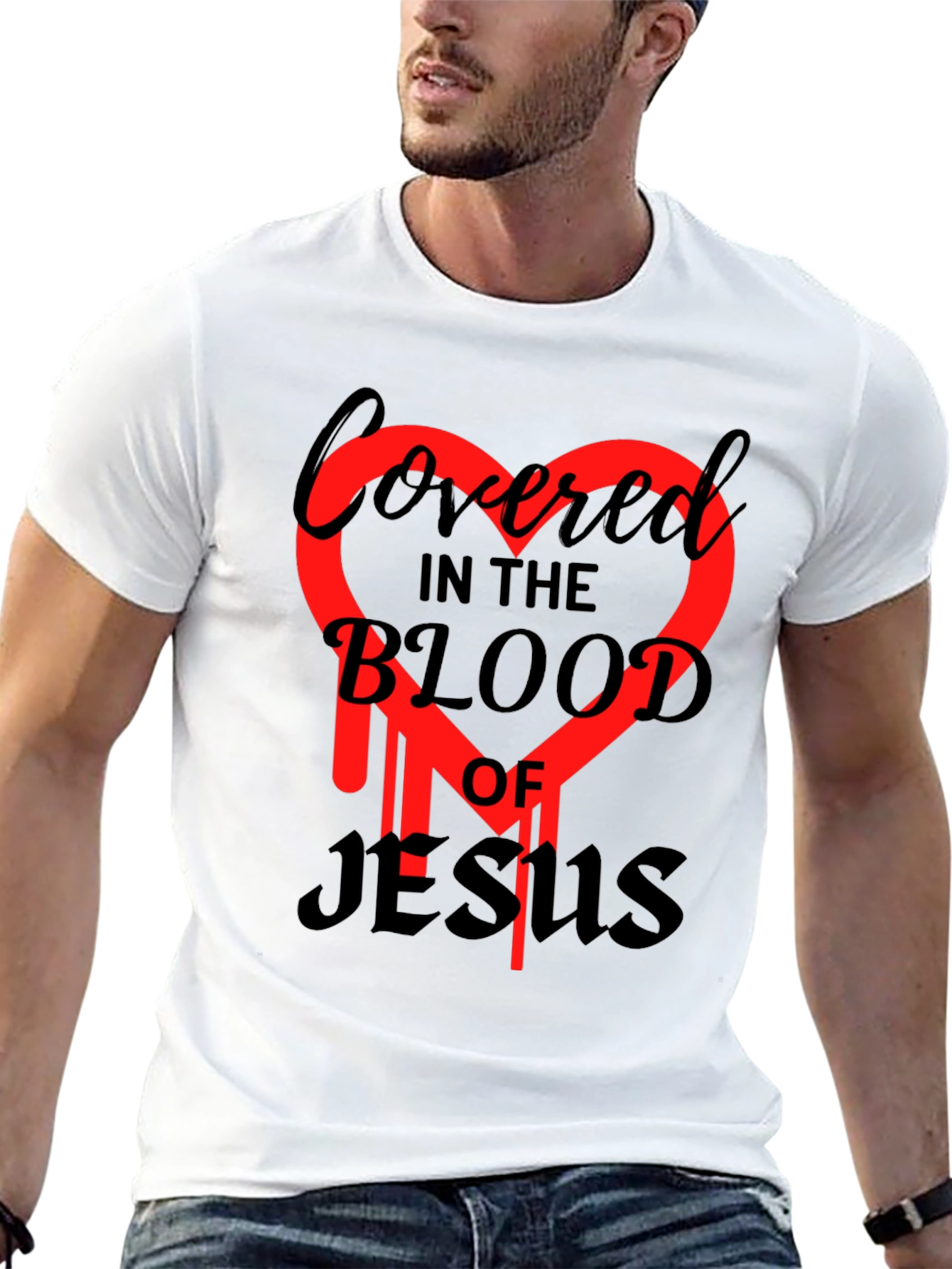 Covered in the Blood of Jesus Graphic Tee