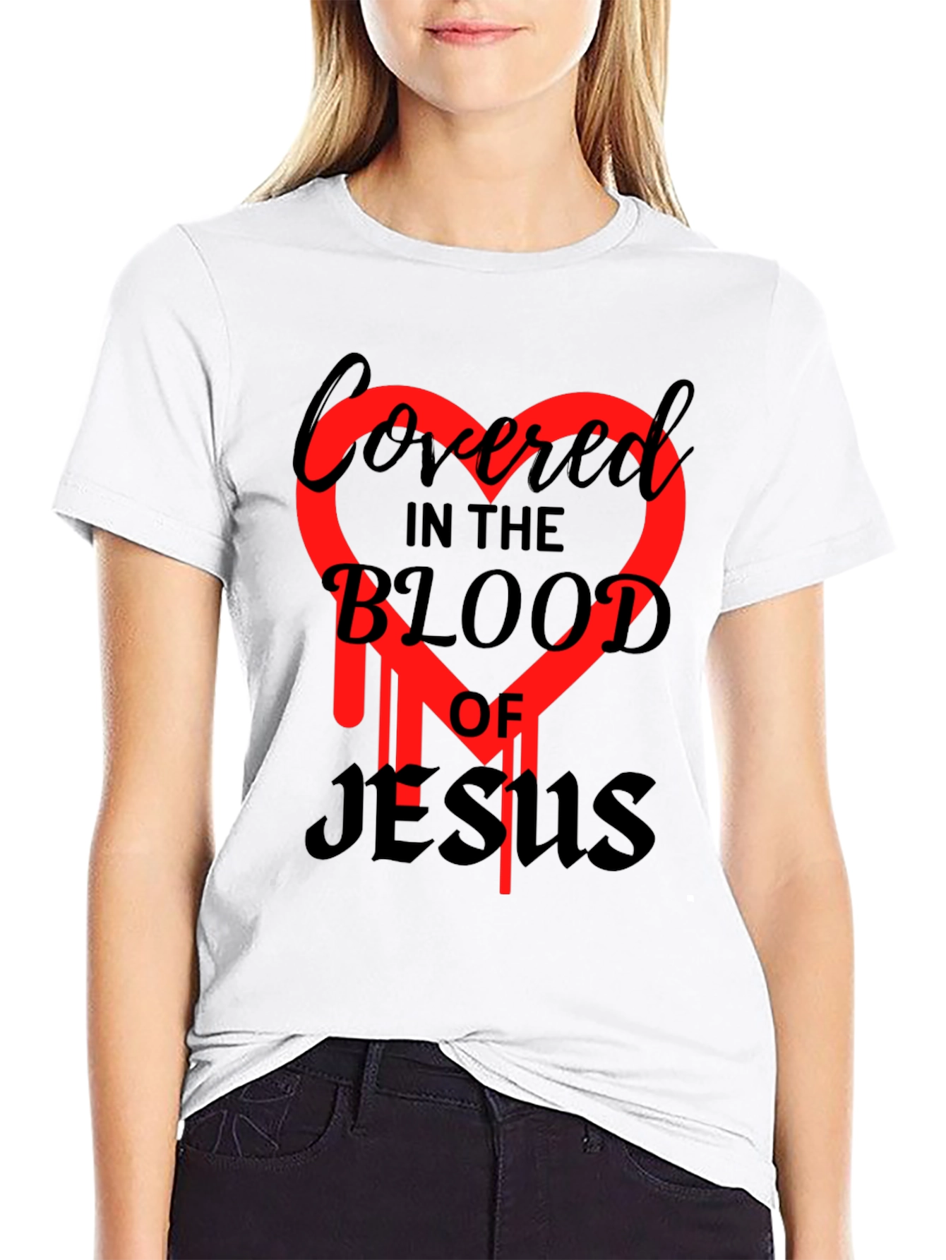 Covered in the Blood of Jesus Graphic Tee