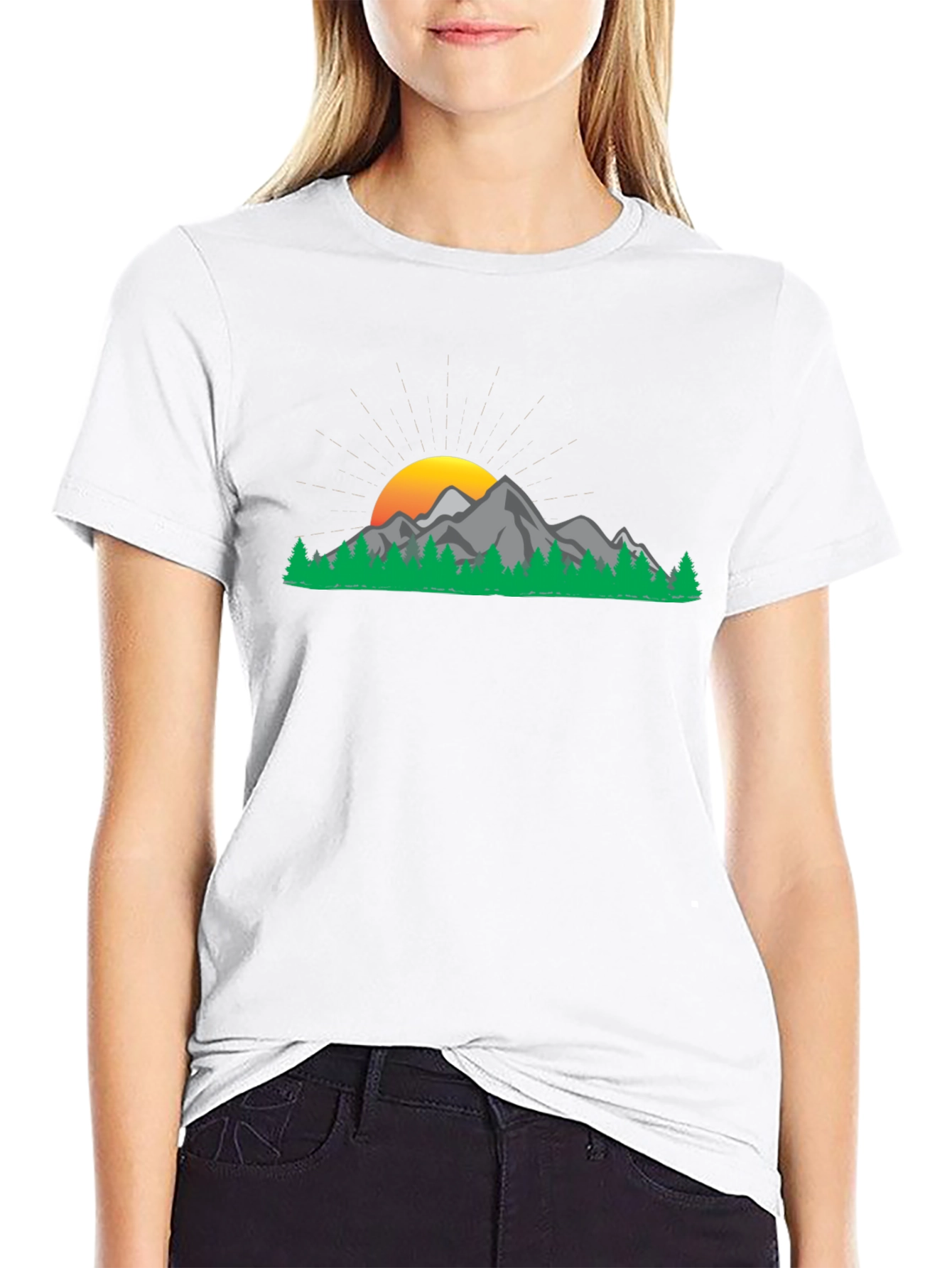 Mountain Sunset Graphic Tee - Nature Inspired Casual Wear