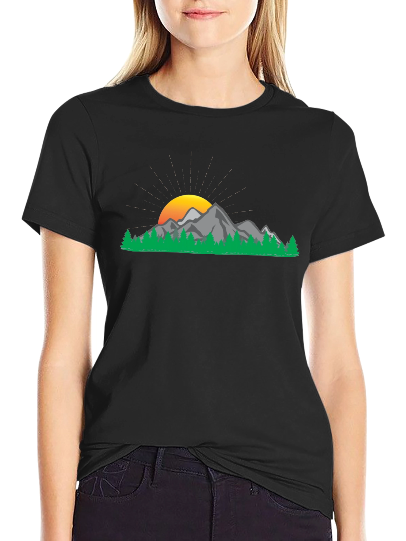 Mountain Sunset Graphic Tee - Nature Inspired Casual Wear