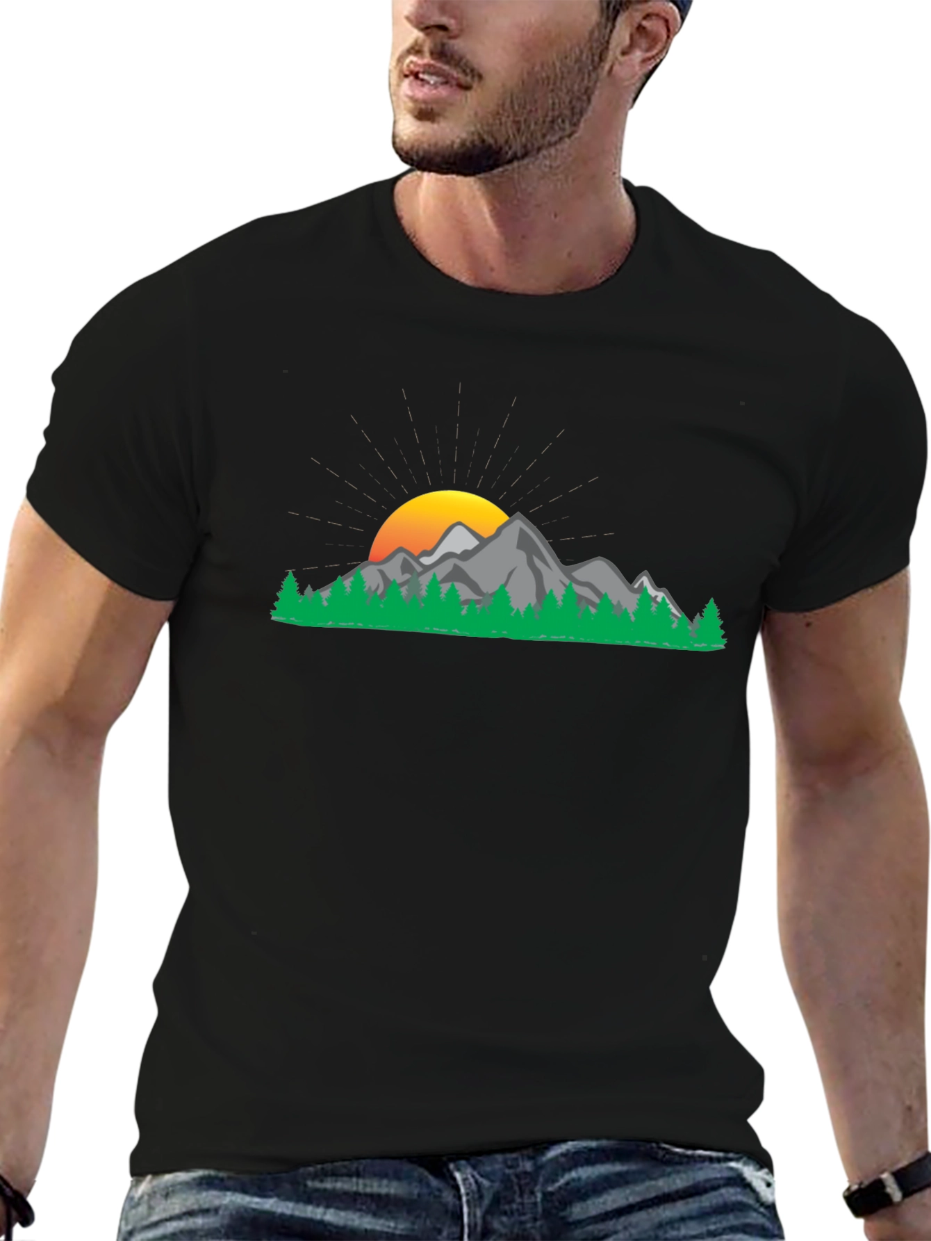 Mountain Sunset Graphic Tee - Nature Inspired Casual Wear