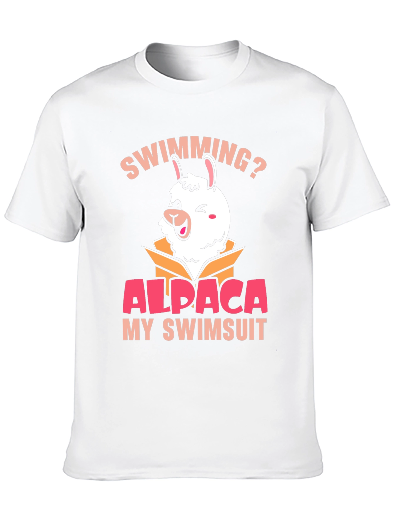 Swimming Alpaca T-Shirt - Funny Summer Tee
