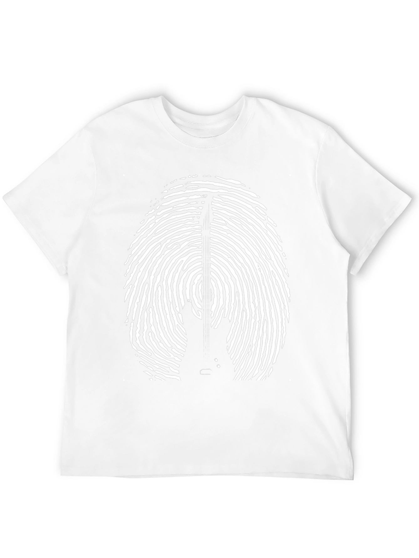 Guitar Fingerprint Graphic Tee - Black