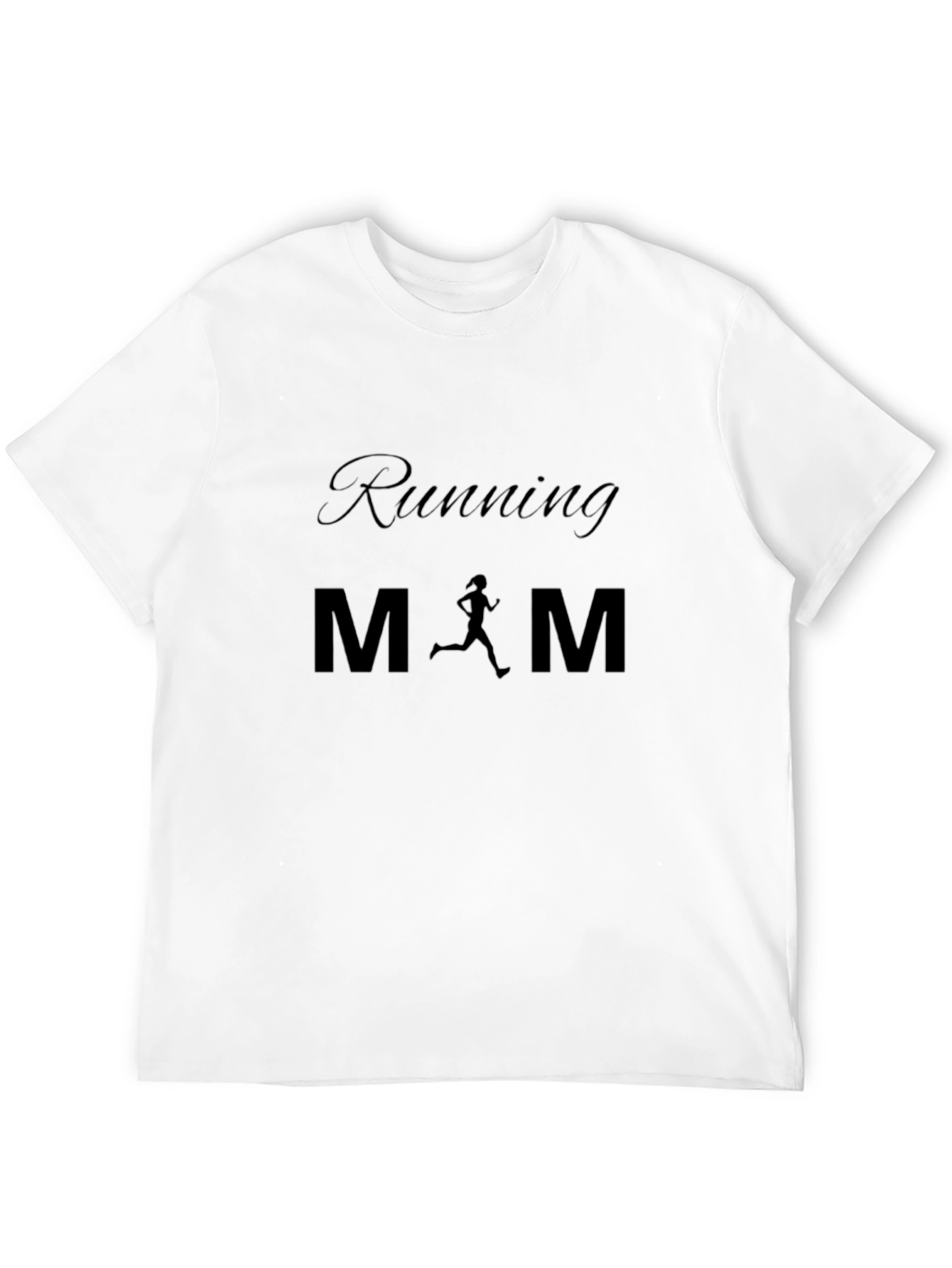 Running Mom Tee - Black Graphic Print T-Shirt