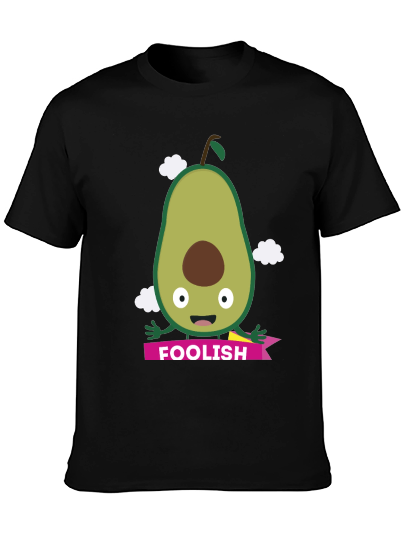 Foolish Avocado Graphic T-Shirt - Unisex Black Tee