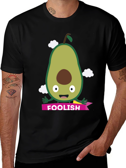Foolish Avocado Graphic T-Shirt - Unisex Black Tee