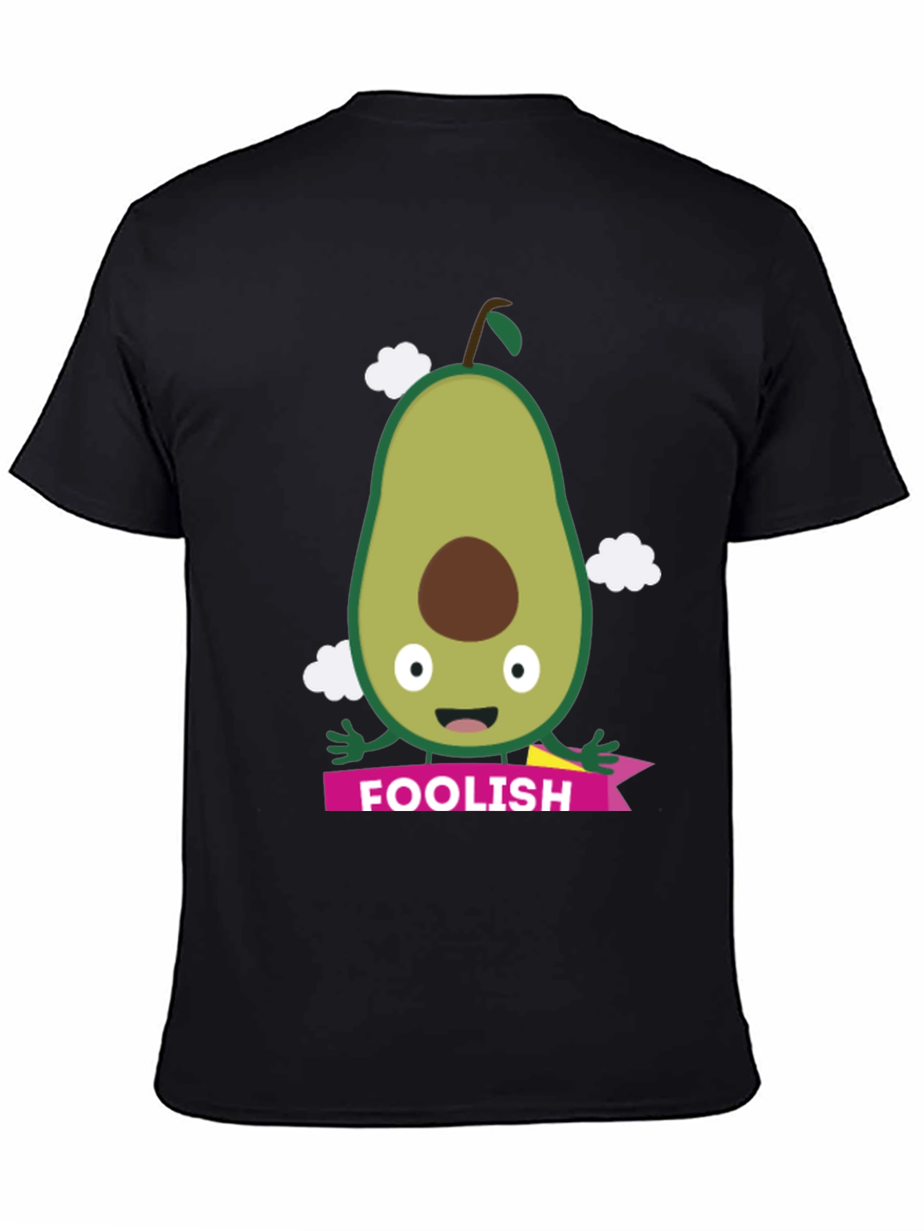 Foolish Avocado Graphic T-Shirt - Unisex Black Tee
