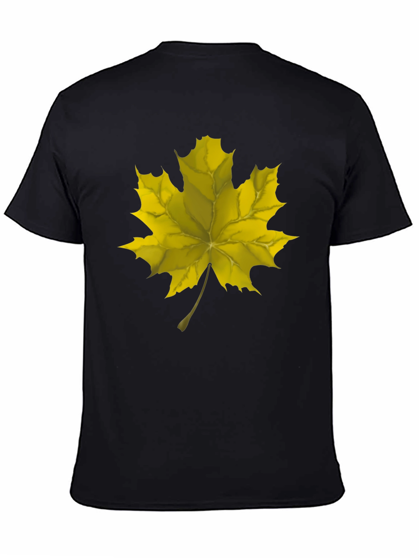 Maple Leaf Graphic Tee - Black Cotton Comfort