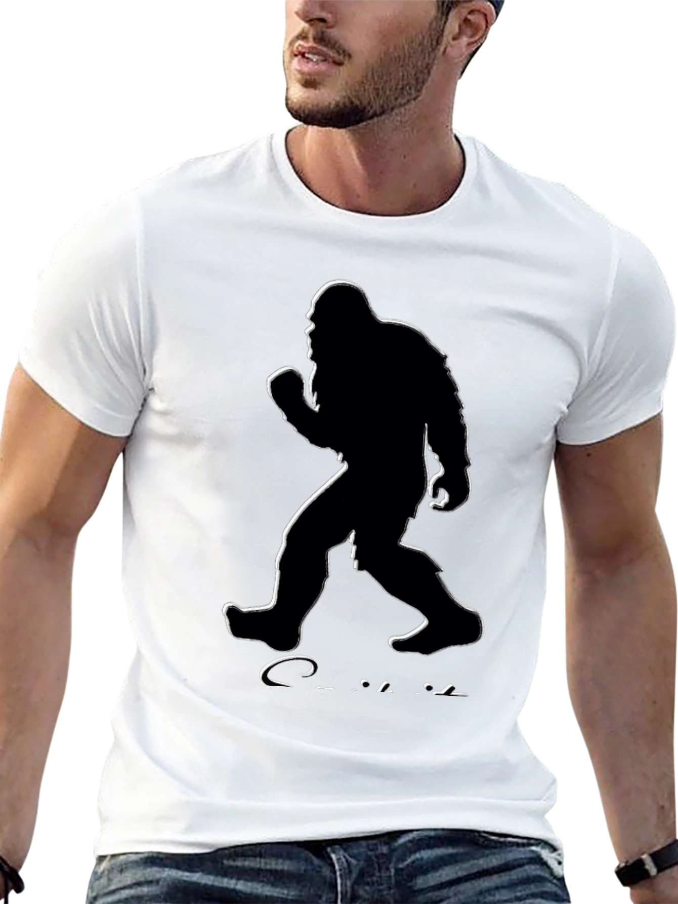 Bigfoot Silhouette Graphic T-Shirt