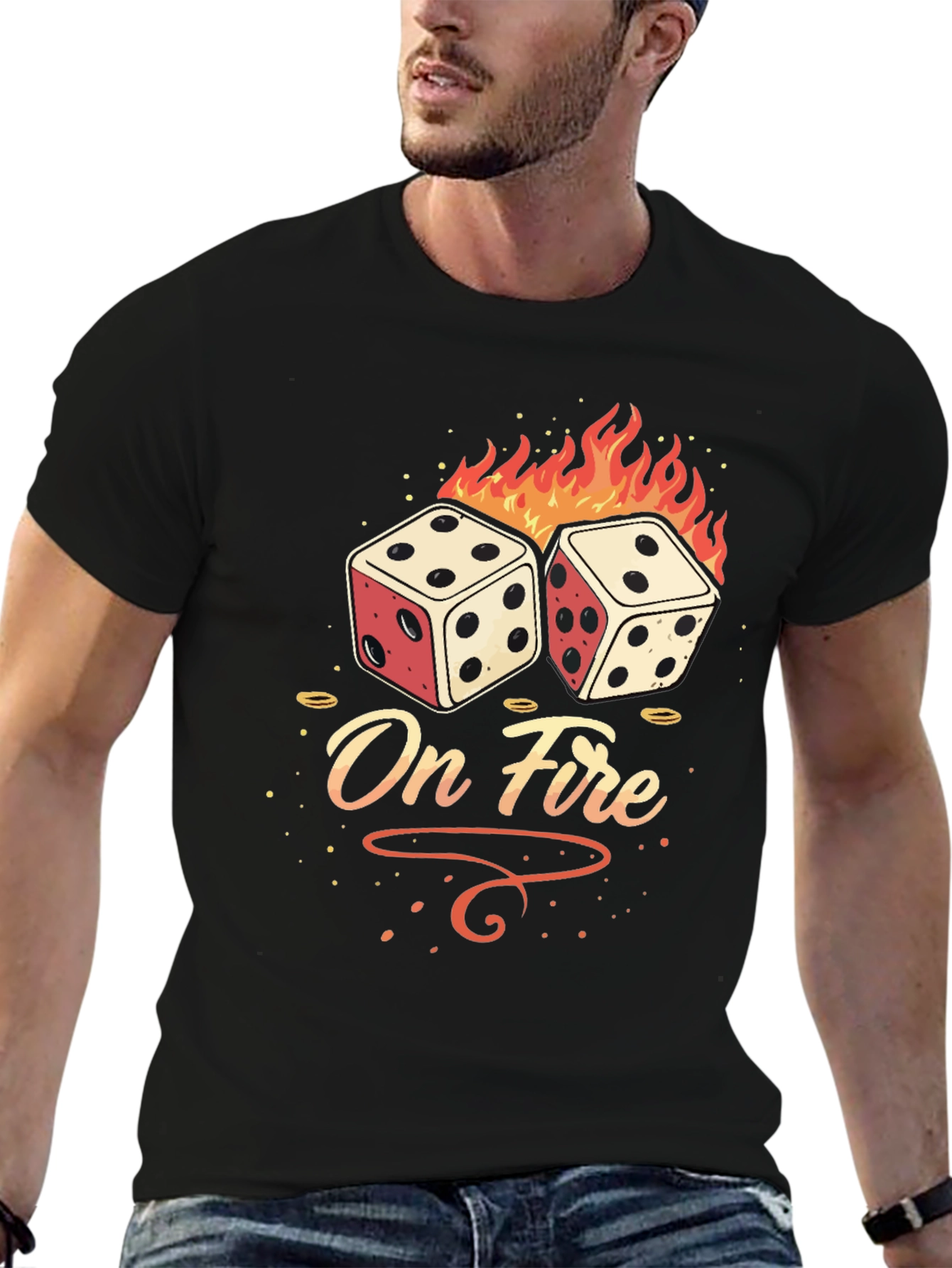 On Fire Dice Graphic Tee