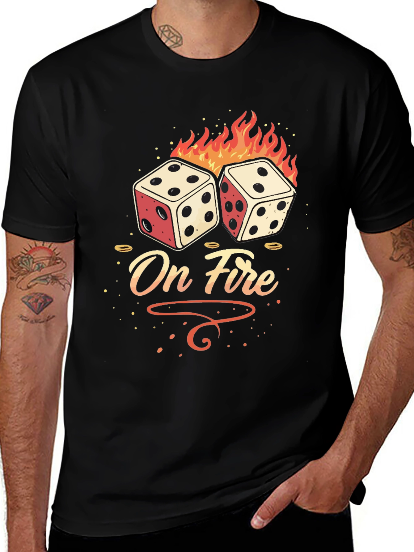 On Fire Dice Graphic Tee